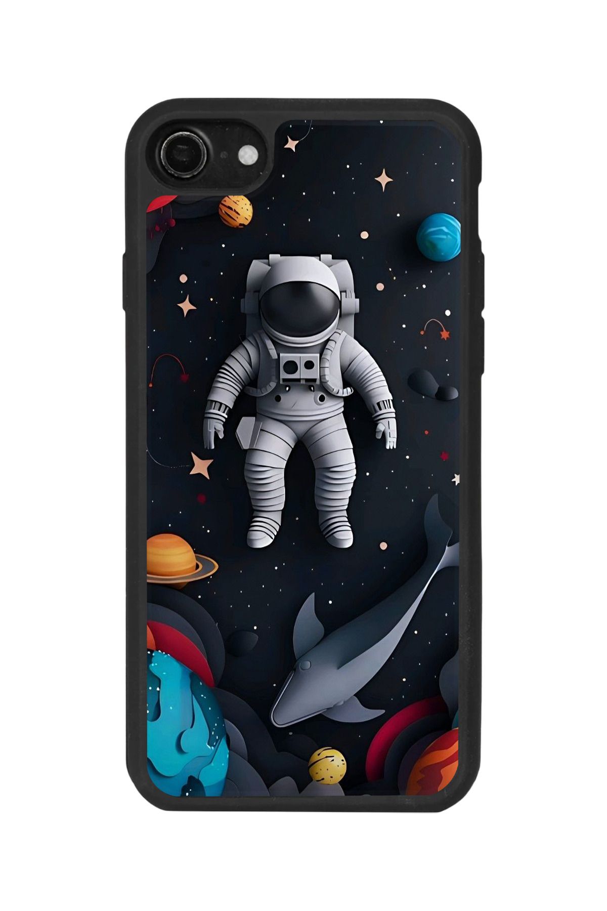 BGAKSESUAR iPhone 7 Uyumlu Mat Siyah Kılıf – Yumuşak Silikon, Koruyucu, Şok Emici Kapak