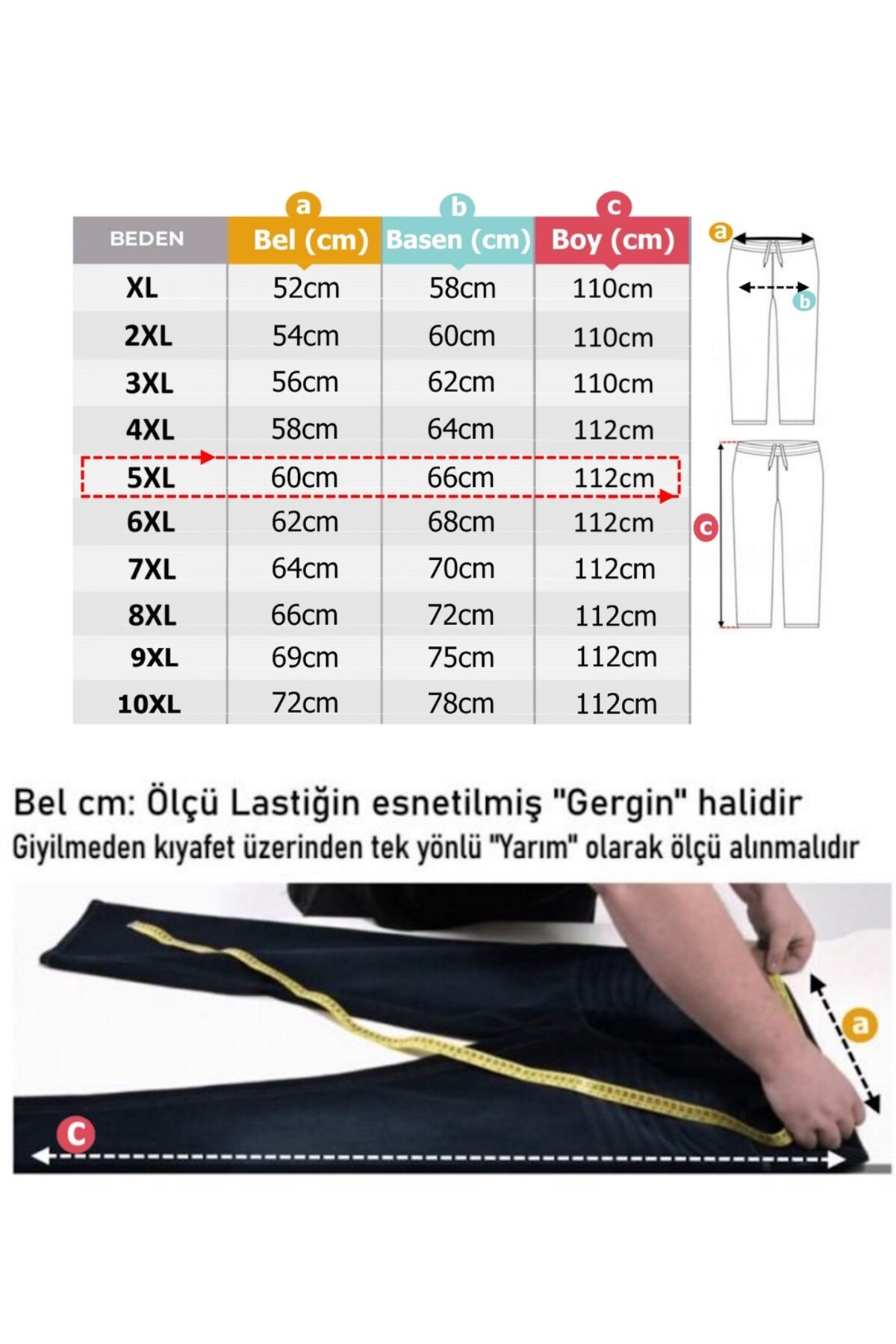 tambattal Kargo Cepli Büyük Beden Bağcıklı Gabardin Pantolon görsel 6
