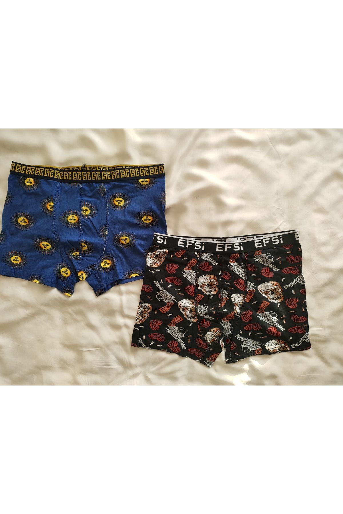 ARONA Desenli Karışık Erkek 2'li Paket Pamuklu Boxer