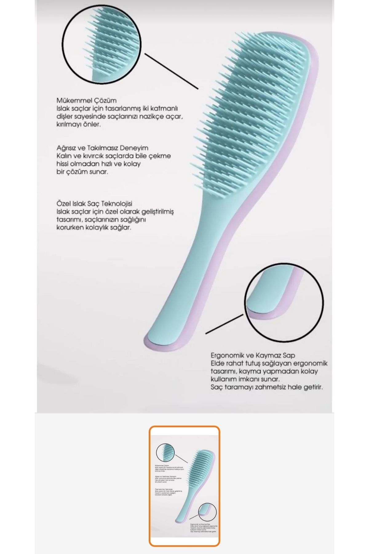 Nofella Yeni Nesil Saç Açıcı Tarak, Sihirli Fırça Magic Hair Brush