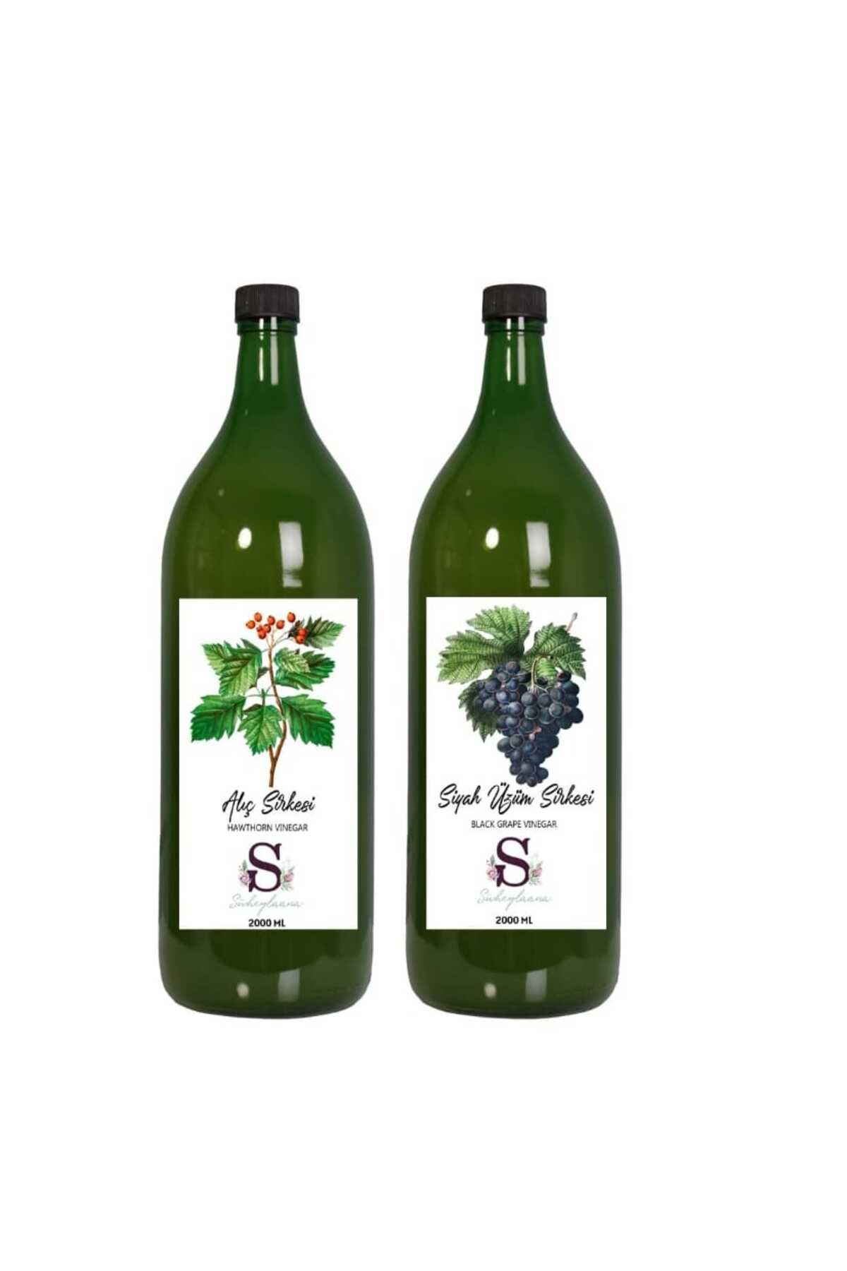 Süheylaana Doğal Alıç Sirkesi 2000 Ml - Doğal Siyah Üzüm Sirkesi 2000 Ml