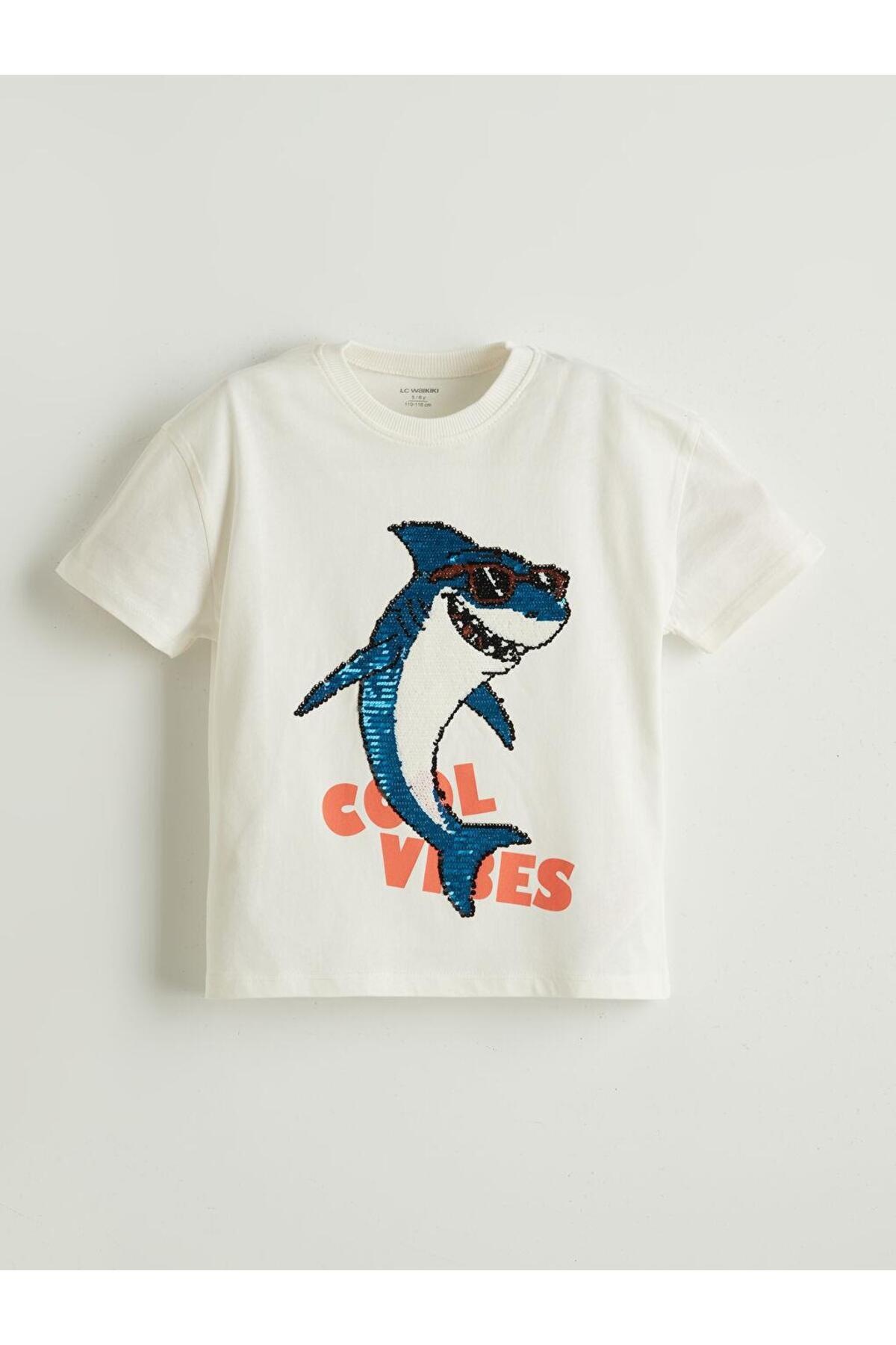LC Waikiki-Printed Boy's T-Shirt and Shorts 2-Piece (S5) 2