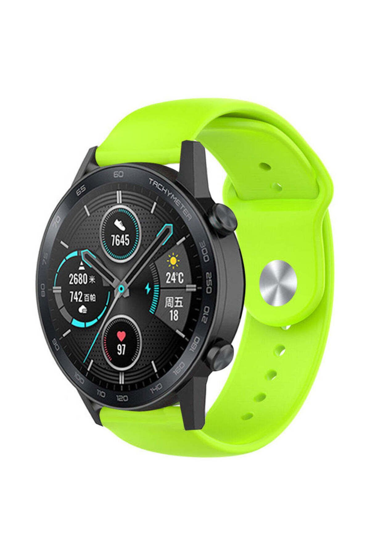 bbtech Honor Magic / Watch 2 46mm / Dream 22mm Standart Silikon Kordon Klasik Kayış Esnek 22 mm Band