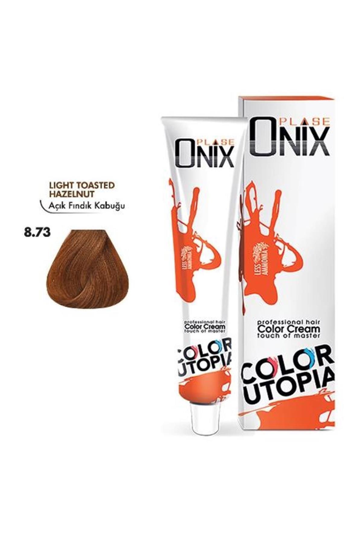 onix ONİX TÜP SAÇ BOYASI & NO:8/73 AÇIK FINDIK KABUĞU