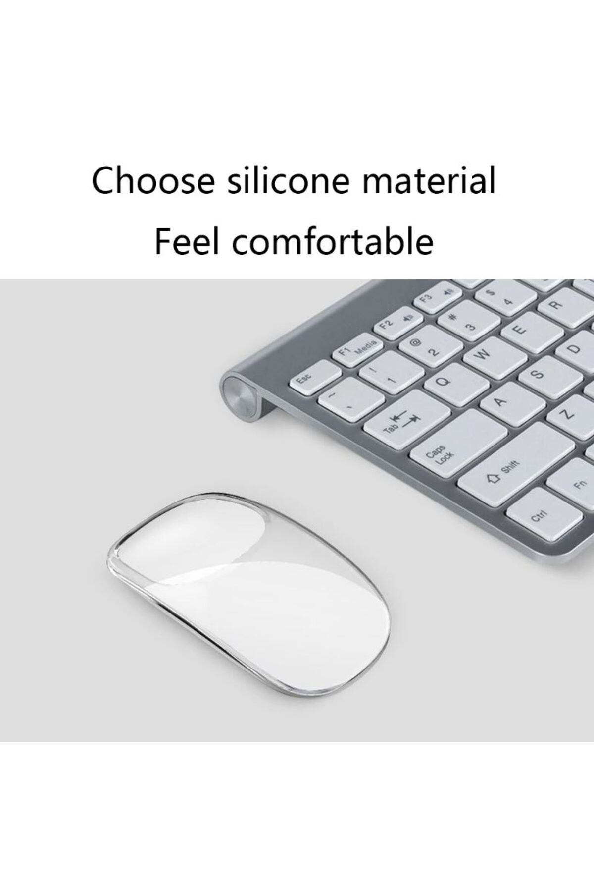 REDz Accessories-Case for Apple Magic Mouse, Silicone, Transparent 3