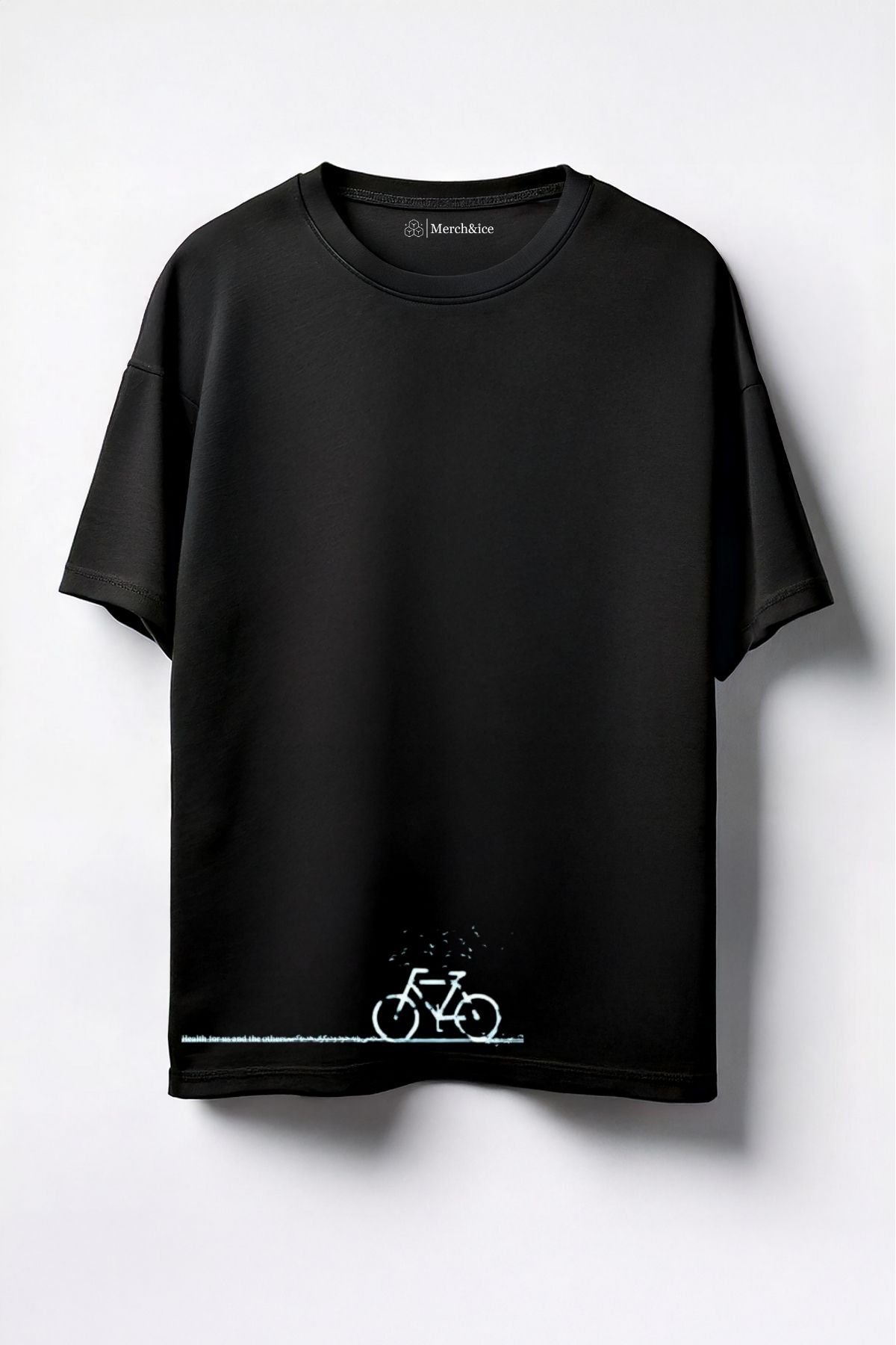 Merch&ice Bisiklet Yolu Baskılı Unisex Oversize T-Shirt