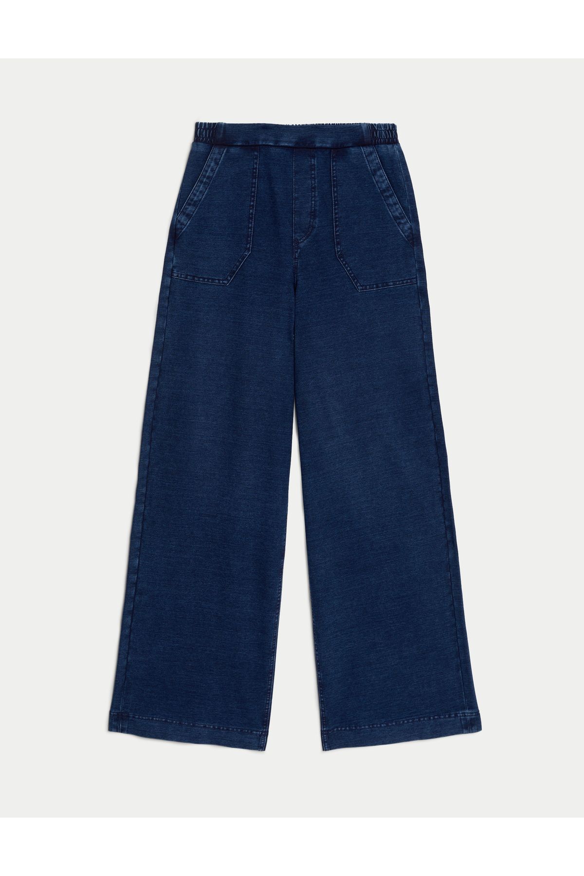 Marks & Spencer Denim Elastik Belli Wide Leg Pantolon