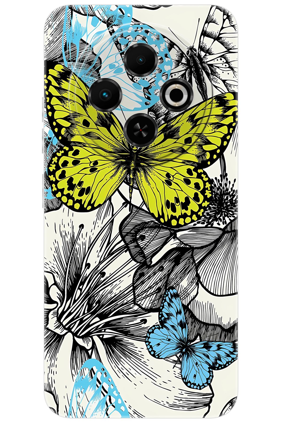 TECNO Spark 30C (KL5/KL5n) Uyumlu Kılıf Desen Baskılı Silikon Kelebek STK:647 CP-rkbmbL7