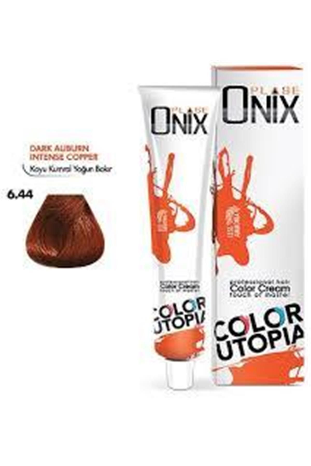 onix ONİX TÜP SAÇ BOYASI & NO:6/44 KOYU KUMRAL YOĞUN BAKIR
