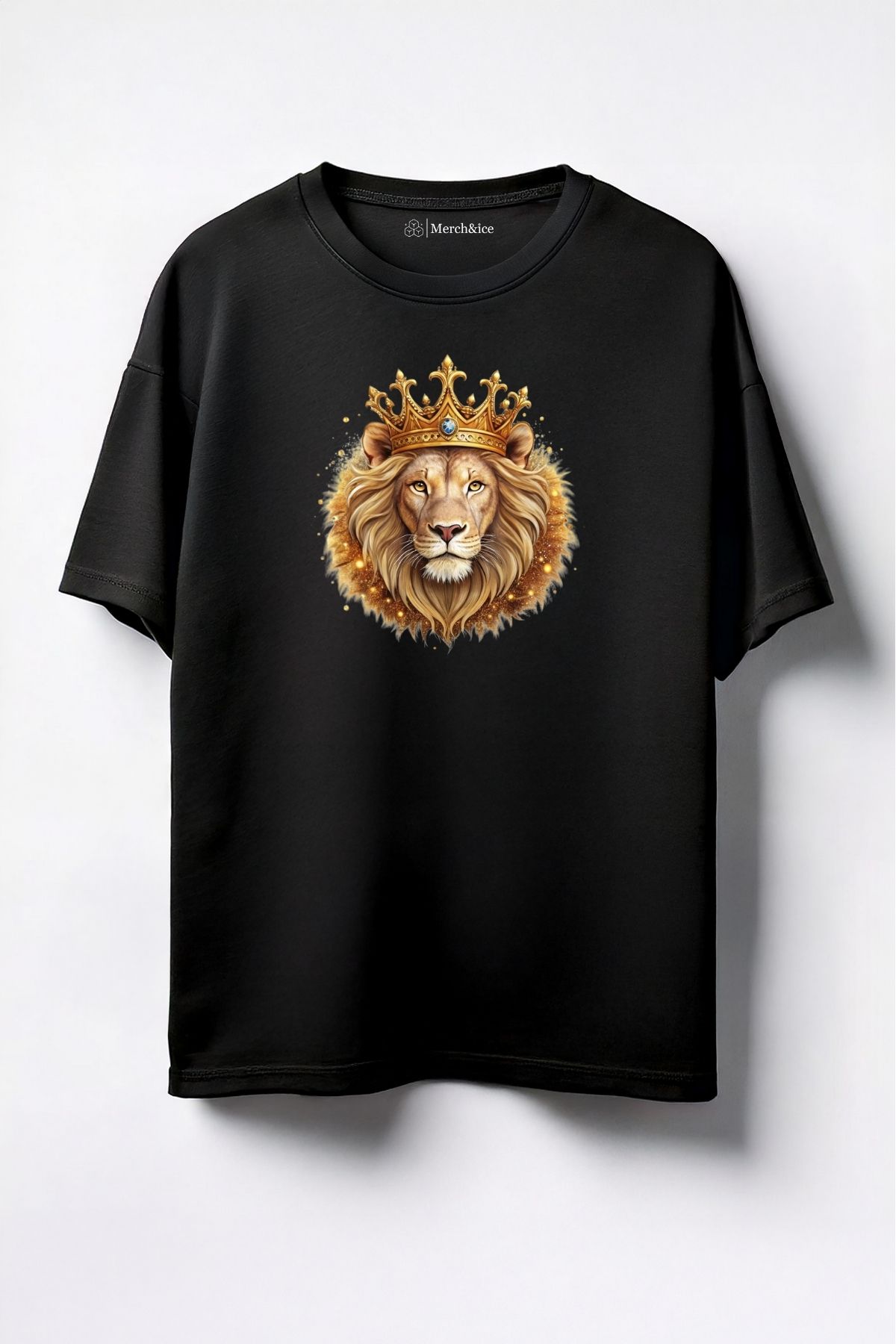 Merch&ice Aslan Kral Baskılı Unisex Oversize T-Shirt
