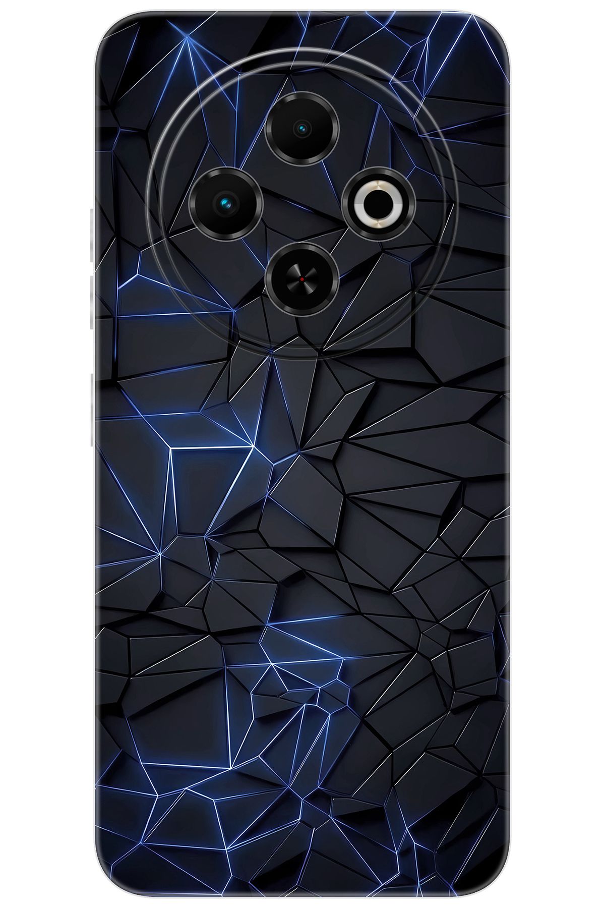 TECNO Spark 30C (KL5/KL5n) Uyumlu Kılıf Desen Baskılı Silikon Prizmatik Tasarım STK:667 CP-z2v08Sx