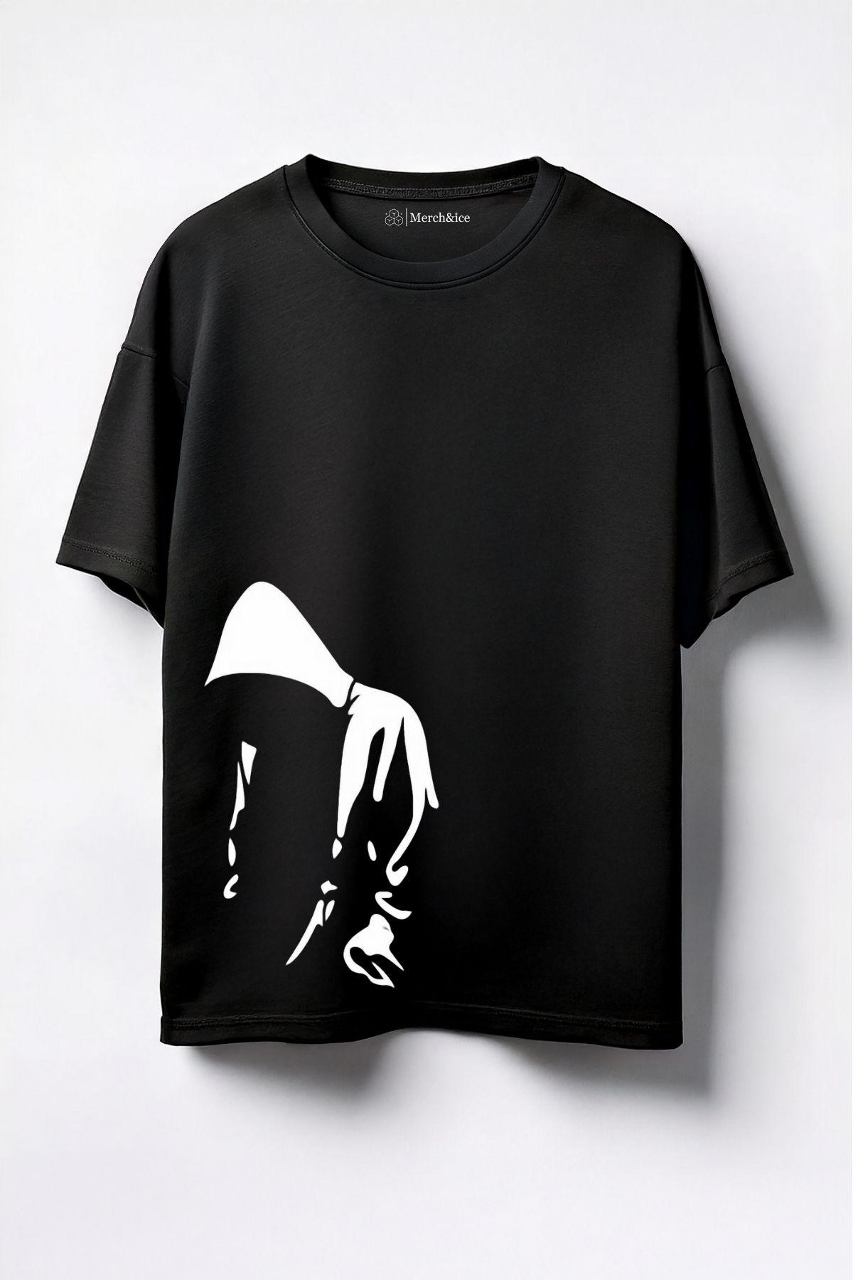 Merch&ice Gizemli Adam Baskılı Unisex Oversize T-Shirt