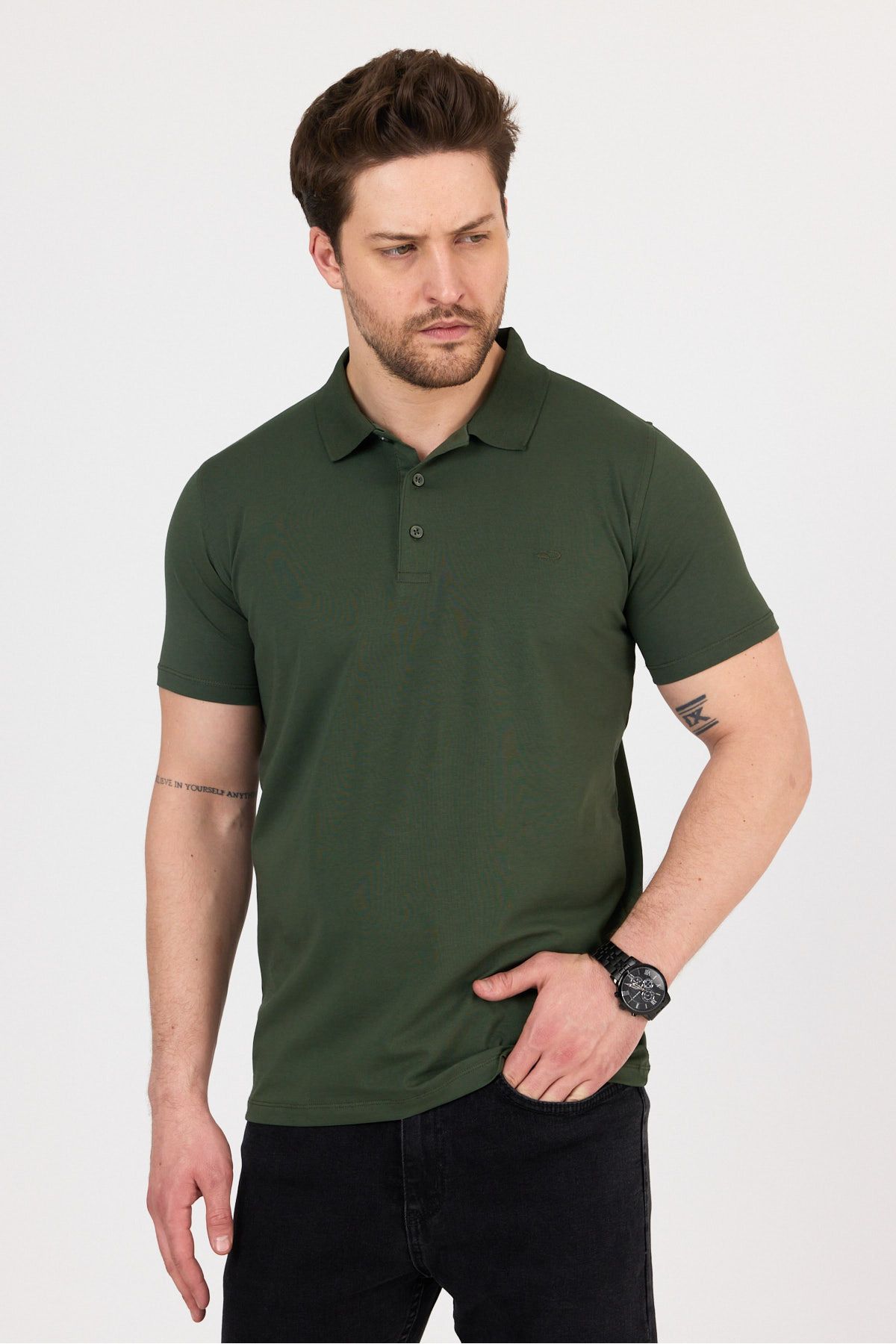 hateko Regular Fit Penye Esnek Polo Yaka Tişört