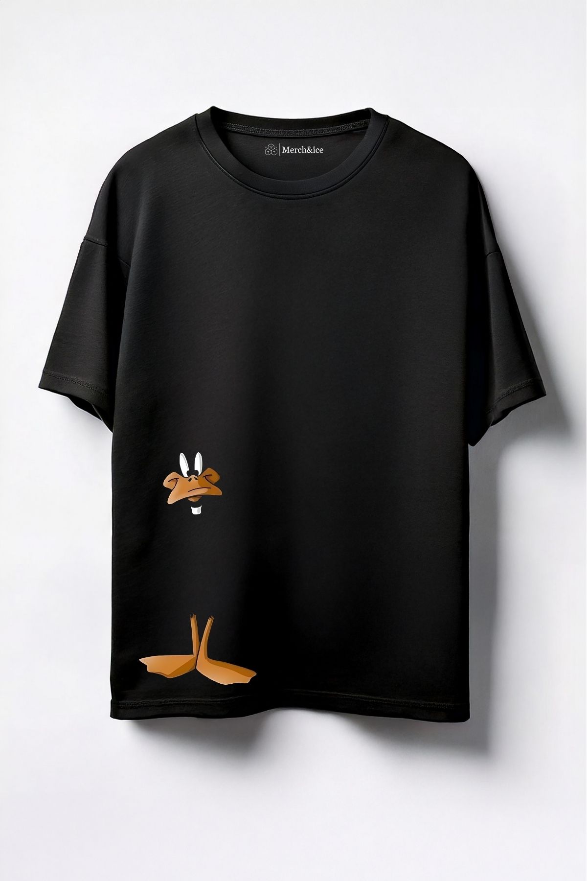 Merch&ice Over Duffy Duck Baskılı Unisex Oversize T-Shirt