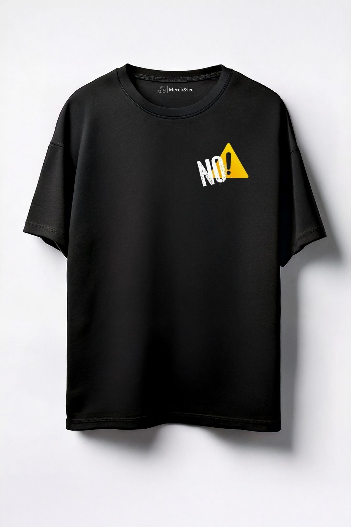 Merch&ice NO Baskılı Unisex Oversize T-Shirt