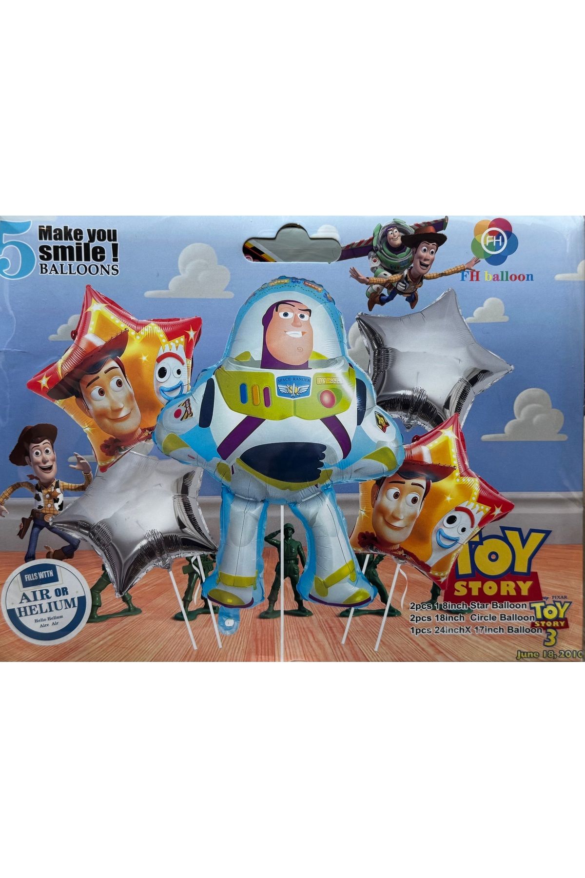 KATRİN Toy Story Buzz 5li yıldız Folyo Balon