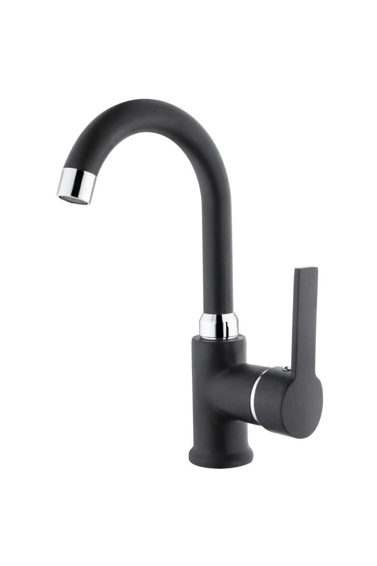 OEM İtimat İdea Siyah 563KCB Kuğu Lavabo Bataryası