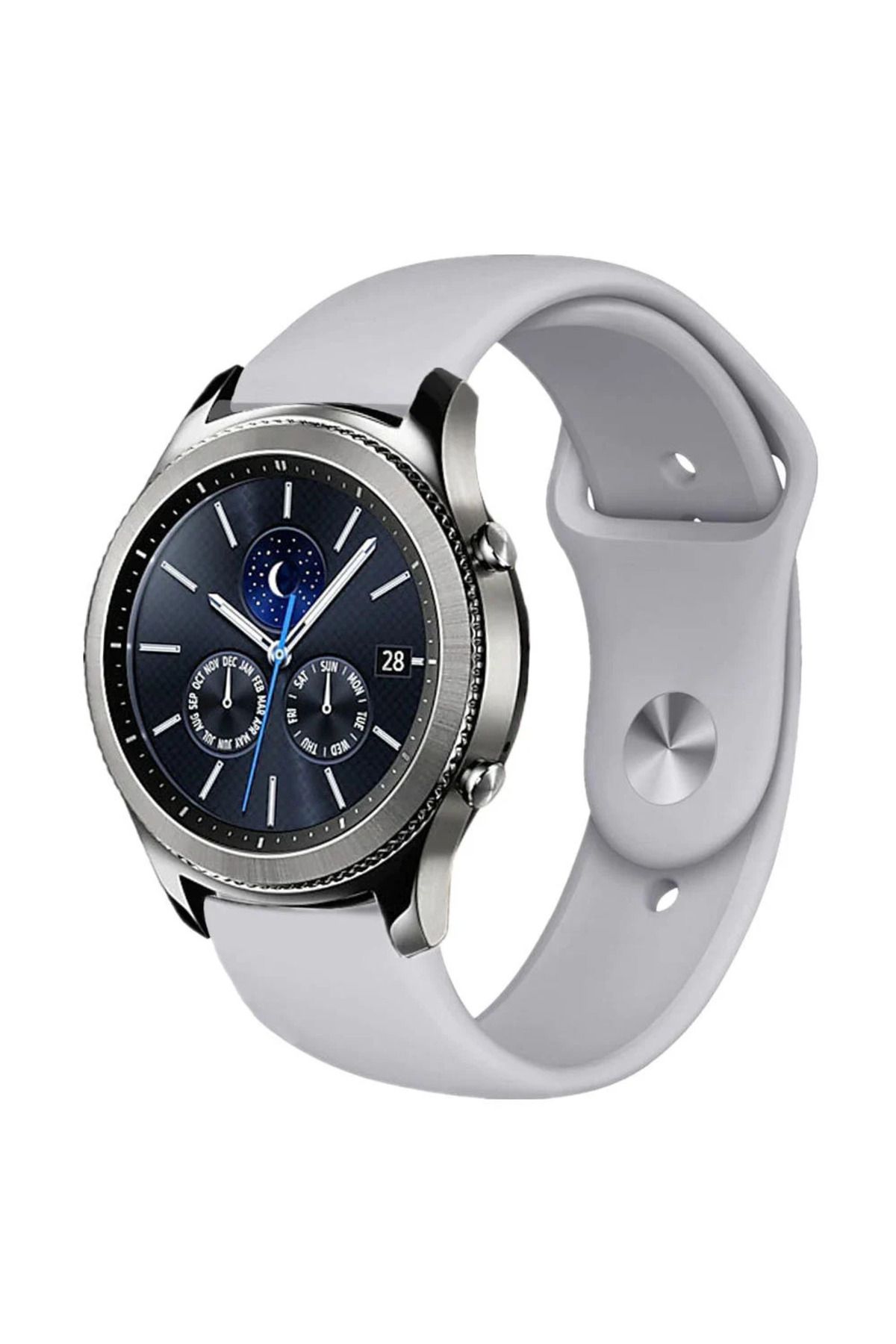 bbtech Samsung Galaxy 3 45mm / Galaxy 46mm / Gear S3 22mm Standart Silikon Kordon Klasik Kayış Esnek 22 mm