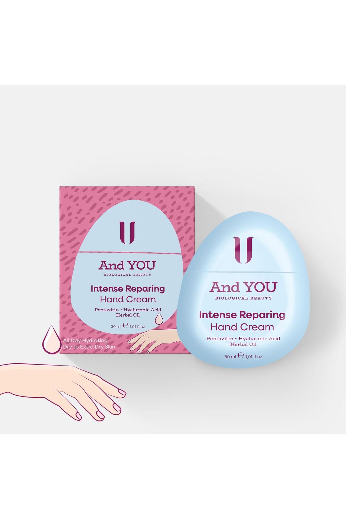 AND YOU Intense Reparıng Hand Cream / Yoğun Onarıcı El Kremi 30 ml