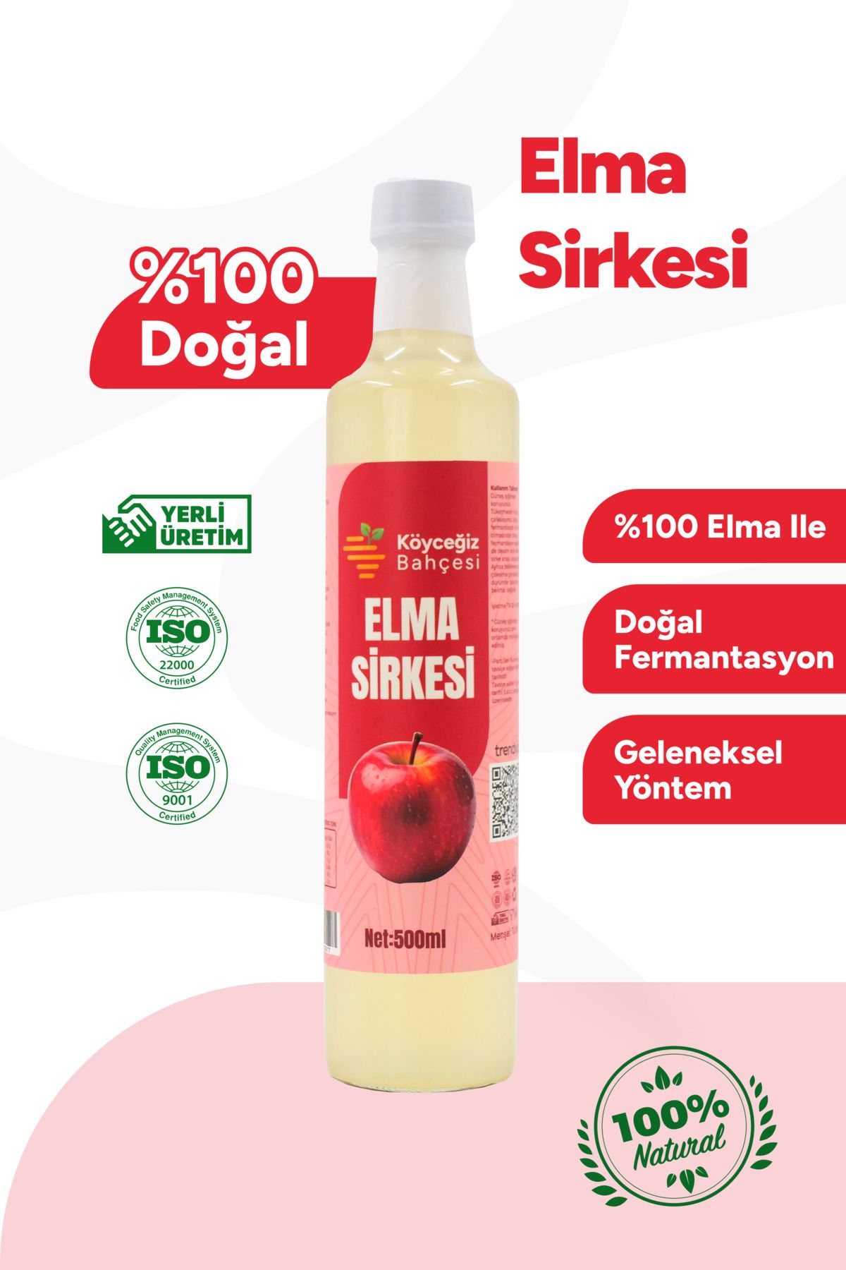 Köyceğiz Bahçesi Organik Elma Sirkesi - 500ml