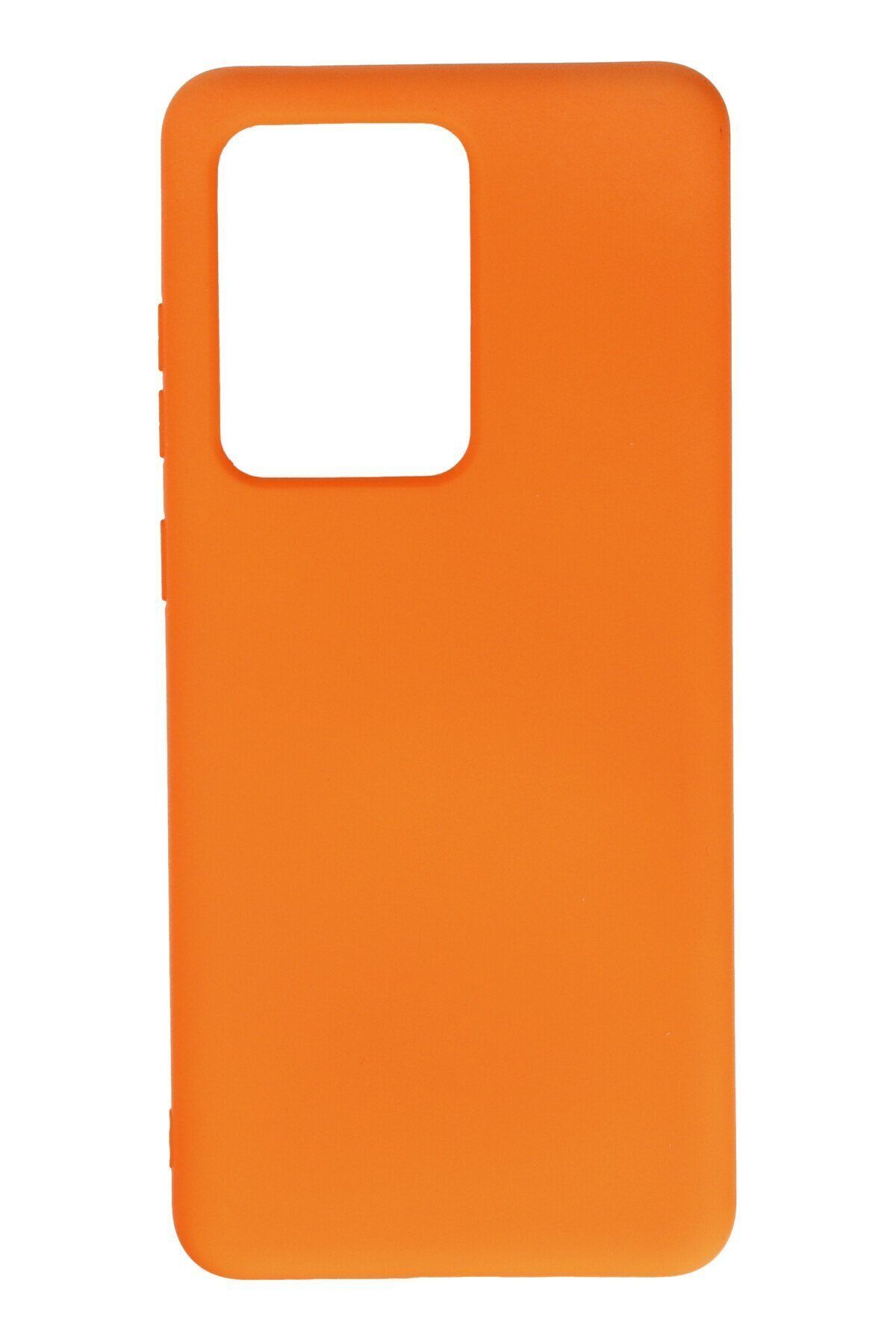 cepmoda Samsung Galaxy S20 Ultra Telefon Kılıfı - Lansman, iÇi Süet/Kadife, Soft v2 - TURUNCU