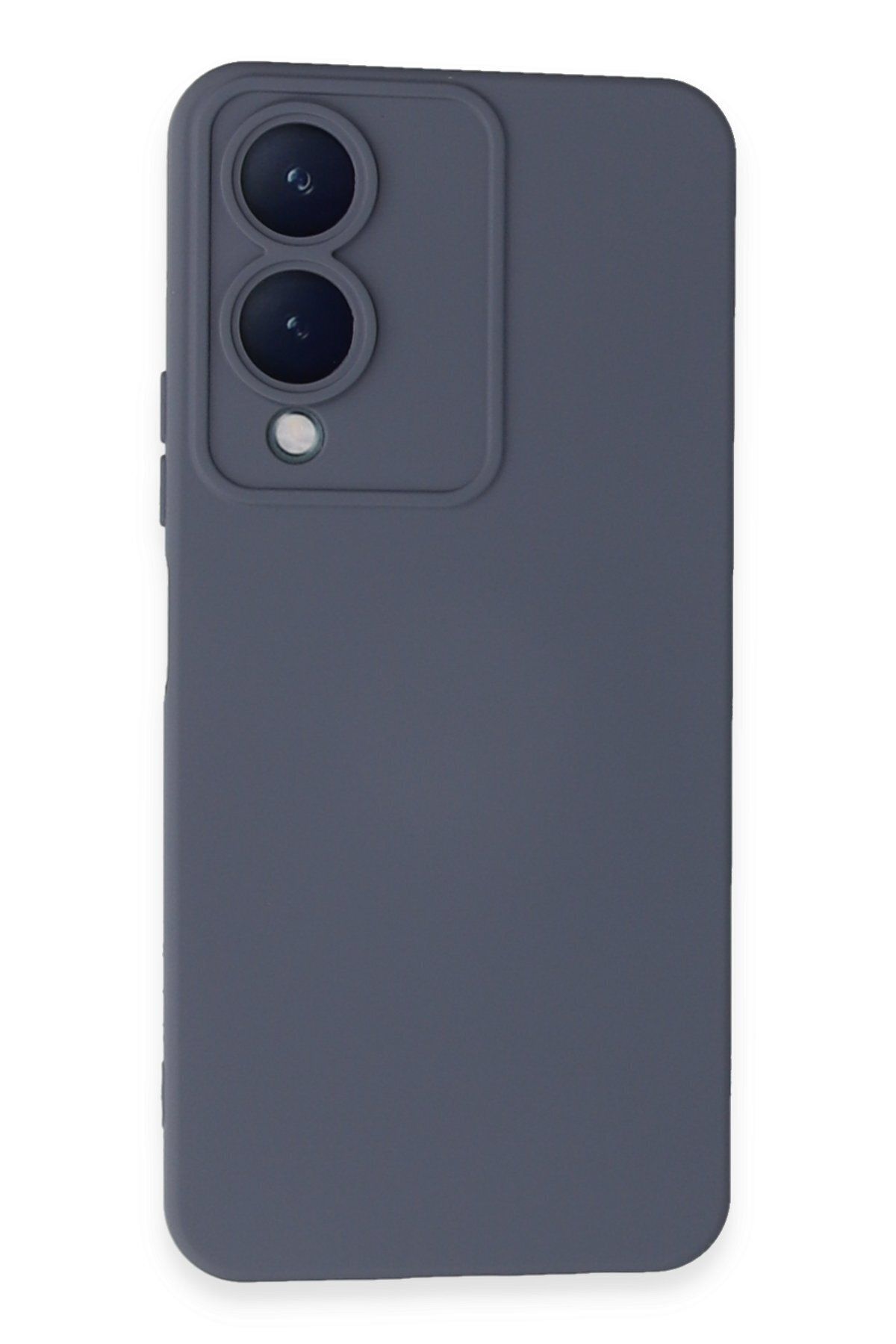 cepmoda Vivo Y17s - Cpmd içi kadife Soft-Nano Doku Kapak/Kılıf - GRİ