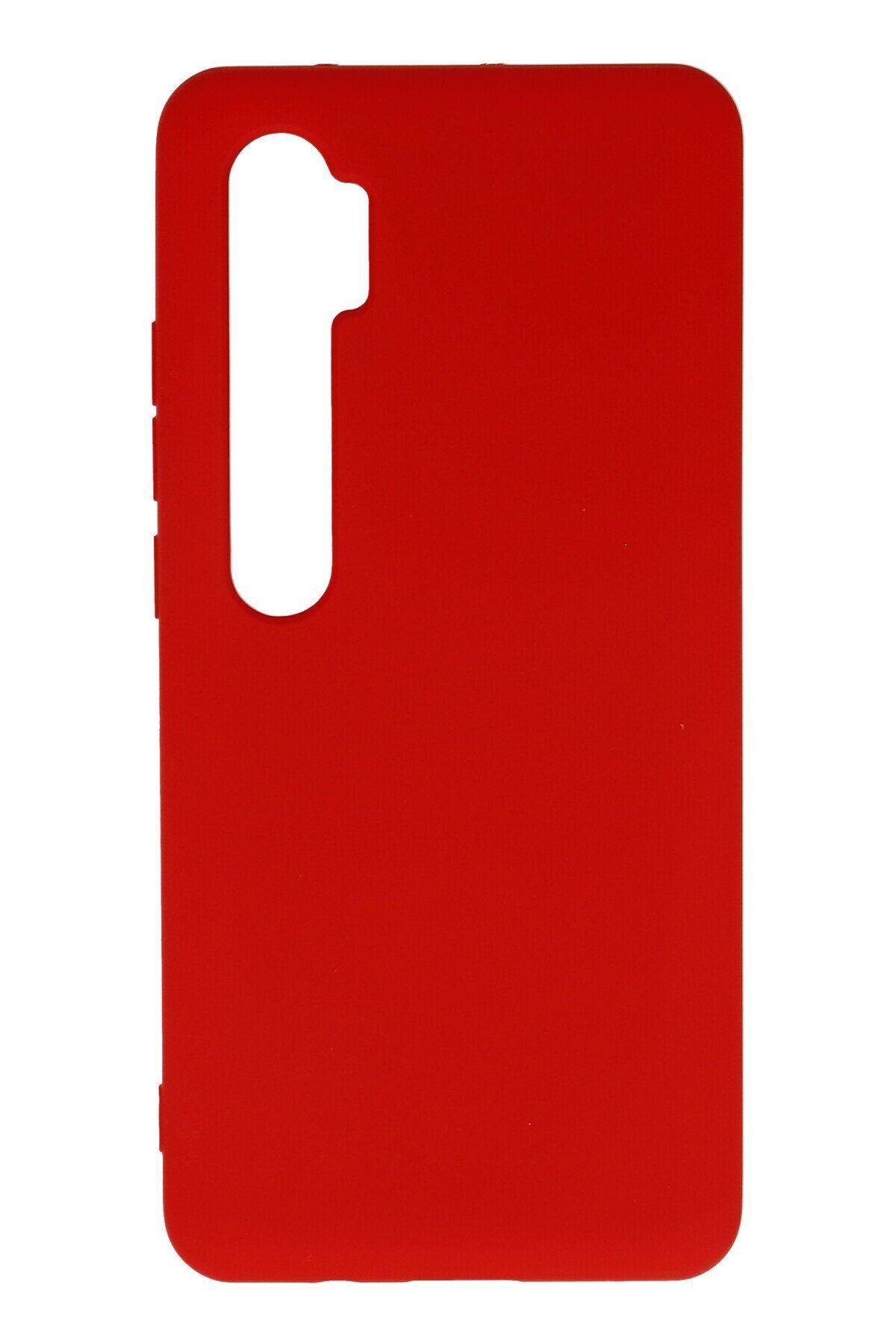 cepmoda Xiaomi Mi Note 10 Lite  uyumlu - Cpmd içi kadife Soft-Nano Doku Kapak/Kılıf - KIRMIZI