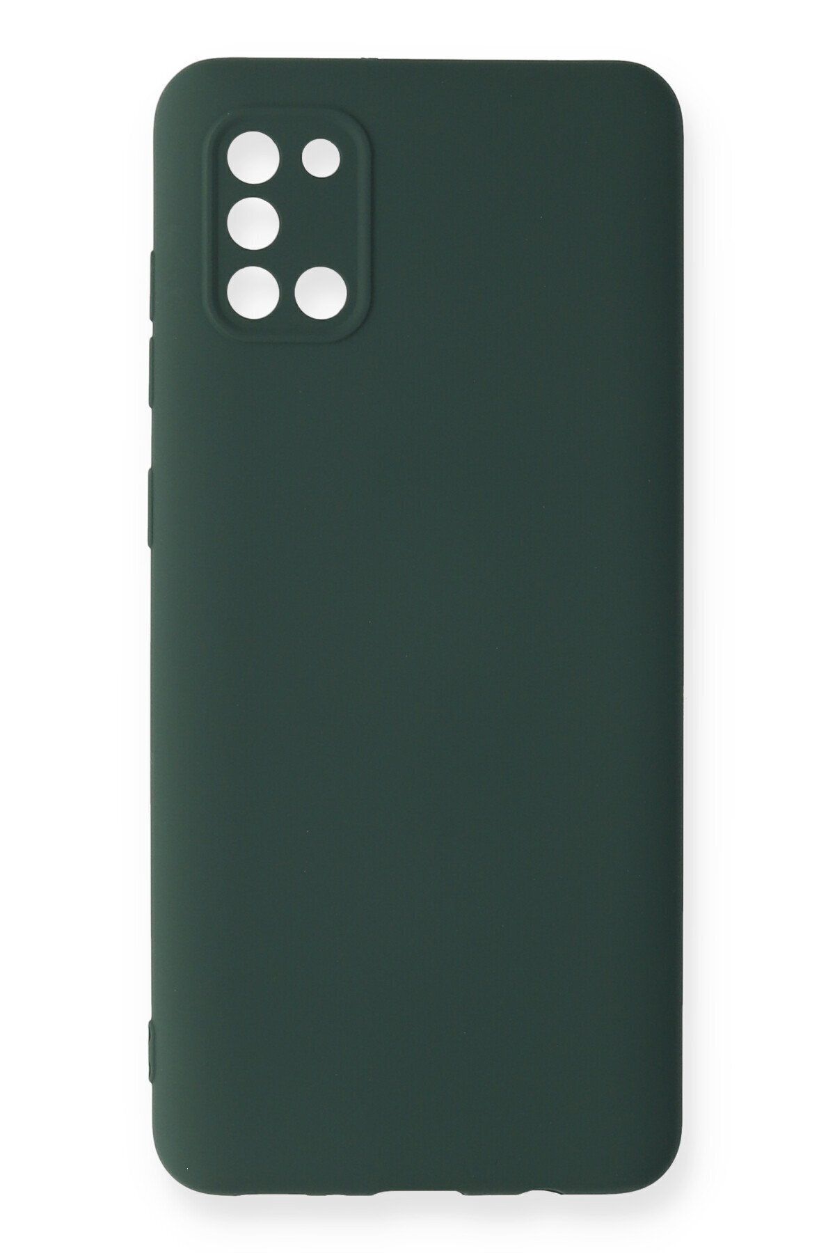 cepmoda Samsung Galaxy A31 Uyumlu Telefon Kılıfı - Lansman, iÇi Süet/Kadife, Soft - KOYU YEŞİL