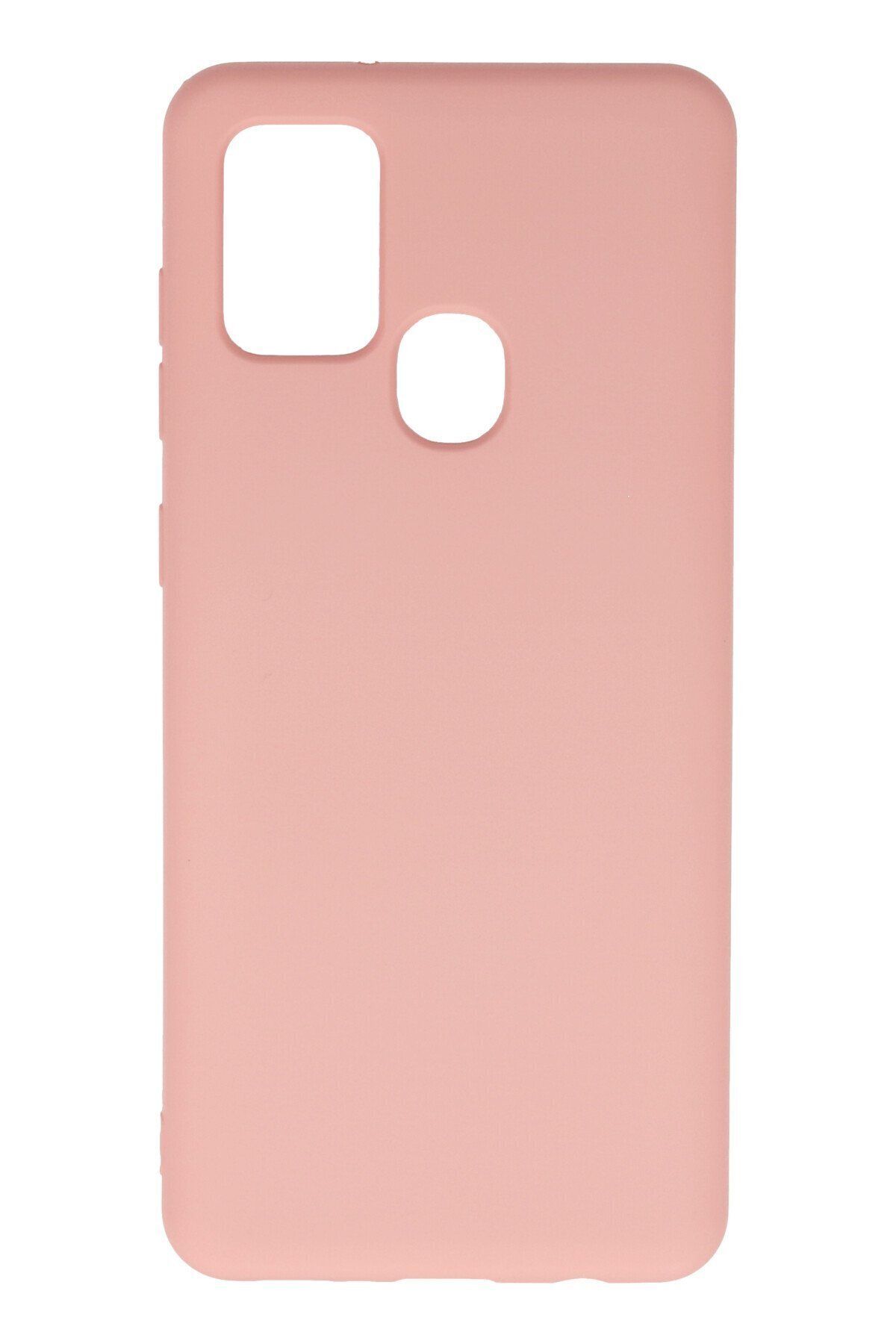 cepmoda Galaxy A21S uyumlu  - Cpmd içi kadife Soft-Nano Doku Kapak/Kılıf - PUDRA