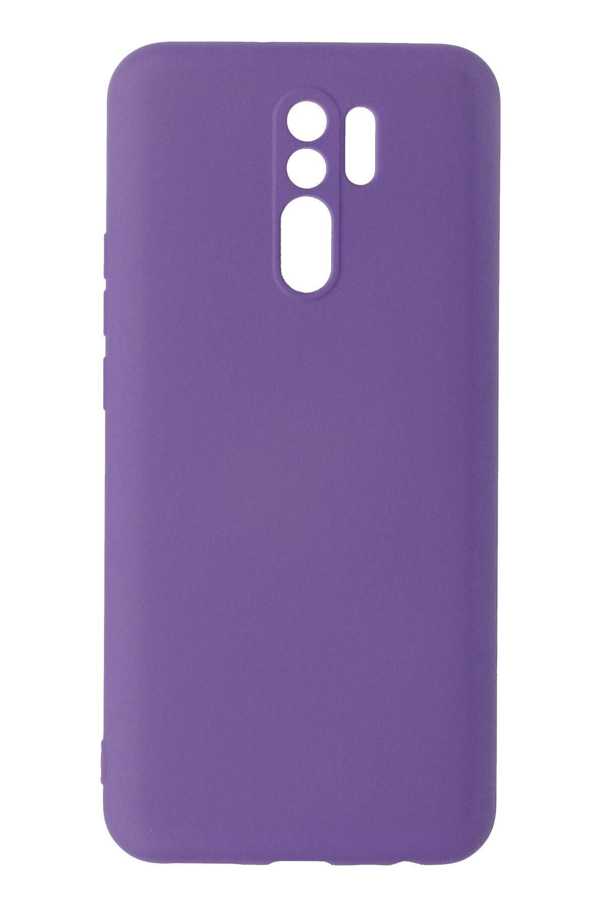 cepmoda Xiaomi Redmi 9 Uyumlu - Cpmd içi kadife Soft-Nano Doku Kapak/Kılıf - MOR