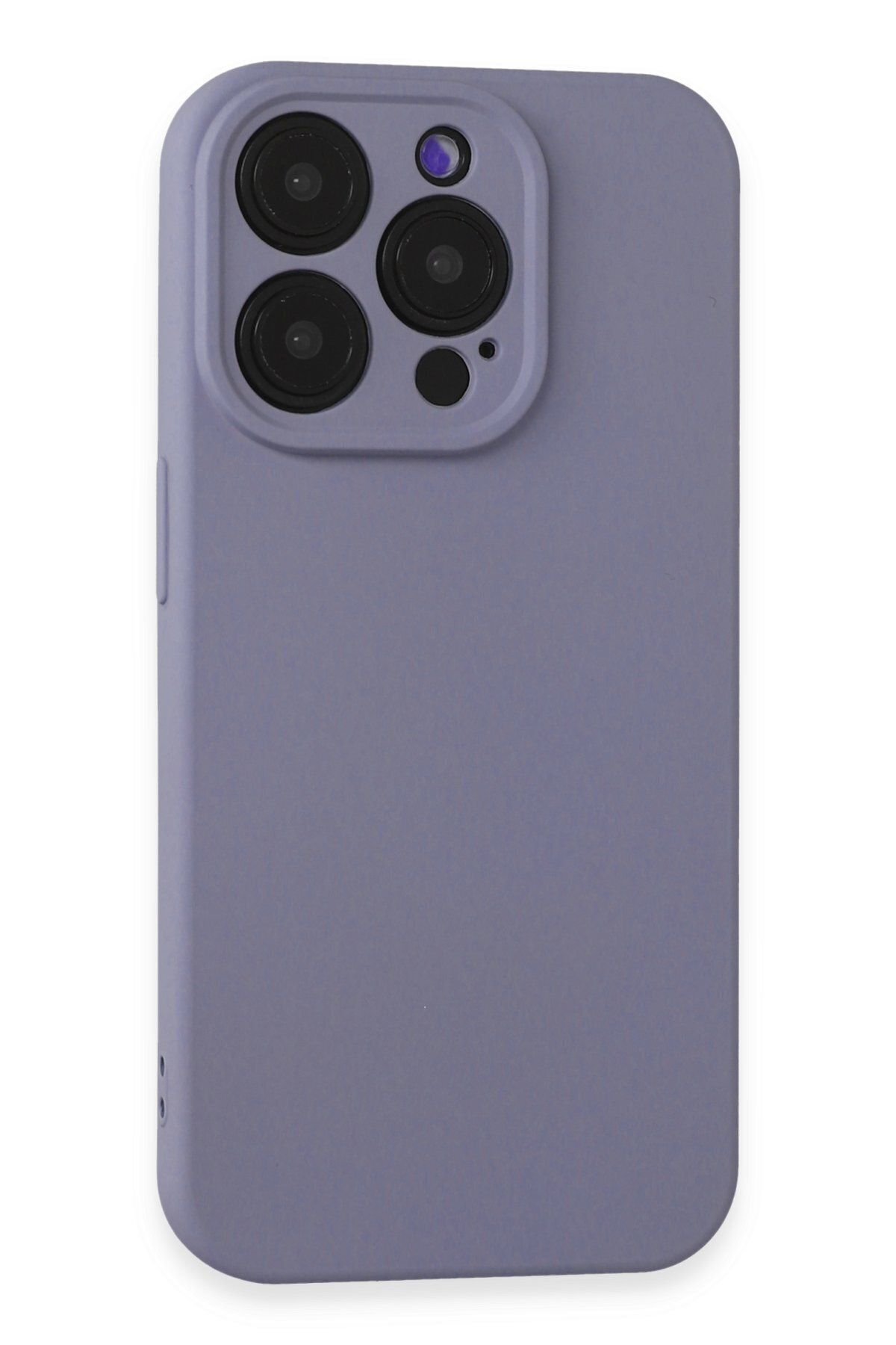 cepmoda iPhone 15 PRO - Cpmd içi kadife Soft-Nano Doku Kapak/Kılıf - LİLA uyumlu