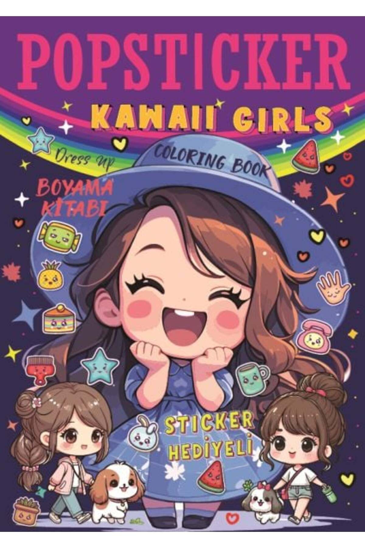 Karatay Yayınları Kawaii Girls Boyama Kitabı Popsticker