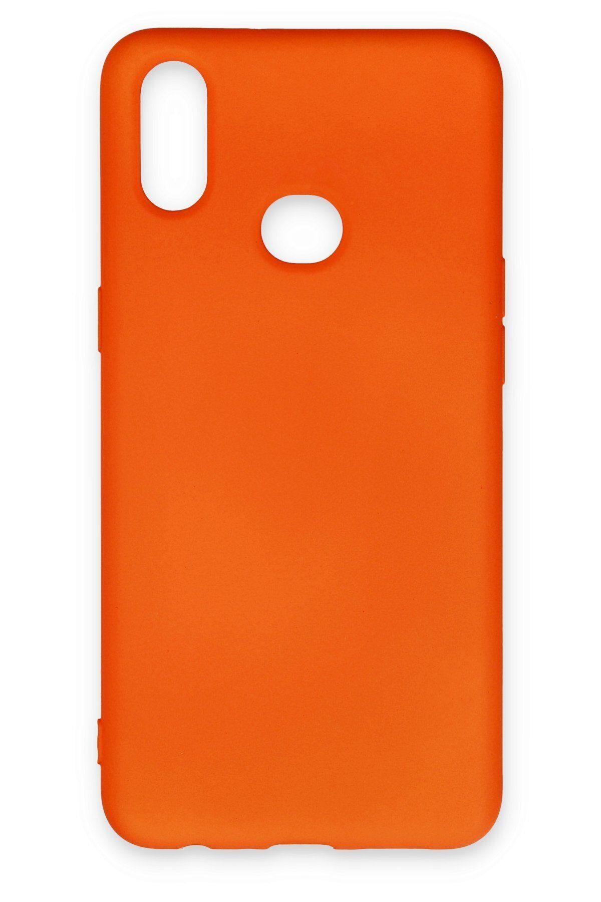 cepmoda Galaxy A10S -Uyumlu  Cpmd içi kadife Soft-Nano Doku Kapak/Kılıf - TURUNCU