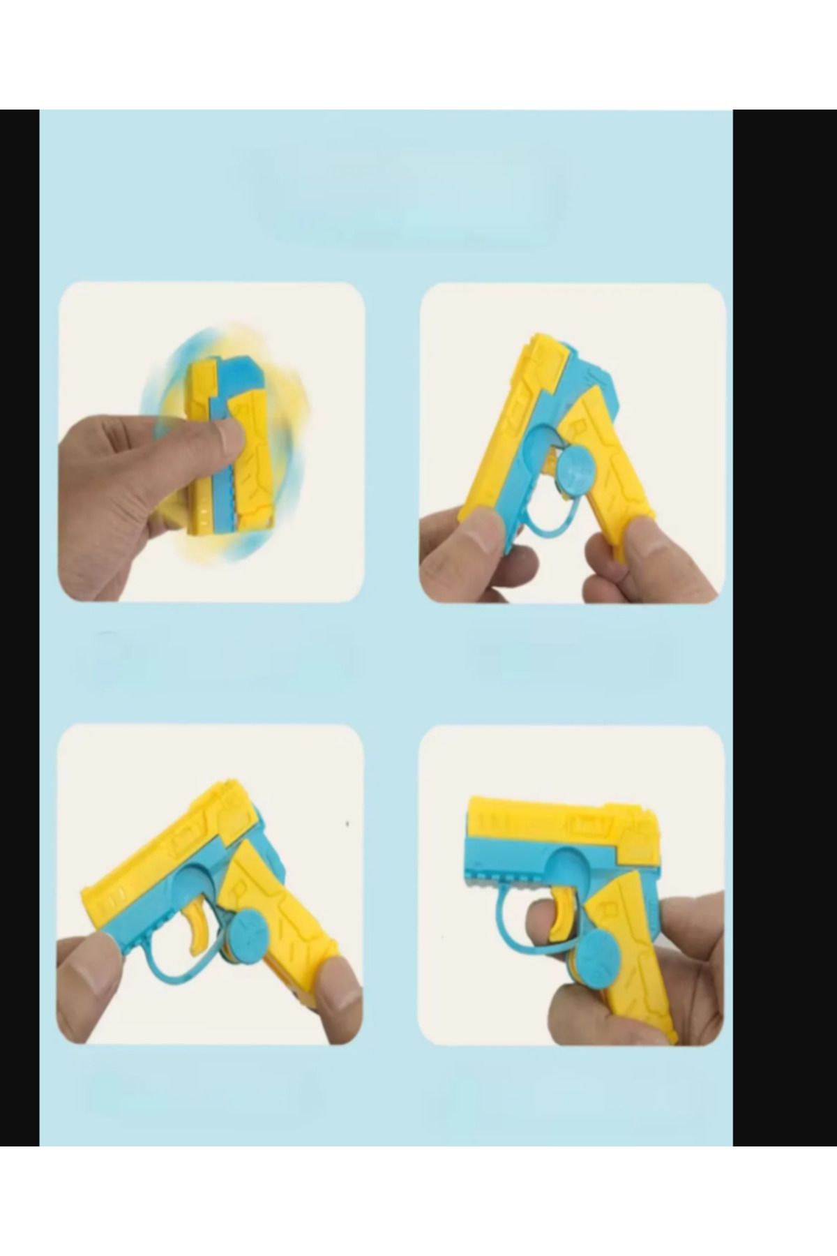 Ax Axentia Dönüştürücü Fidget Spinner Mini Silah Stres Çarkı Oyuncak Tabancası Parmak Tabanca 1 Adet