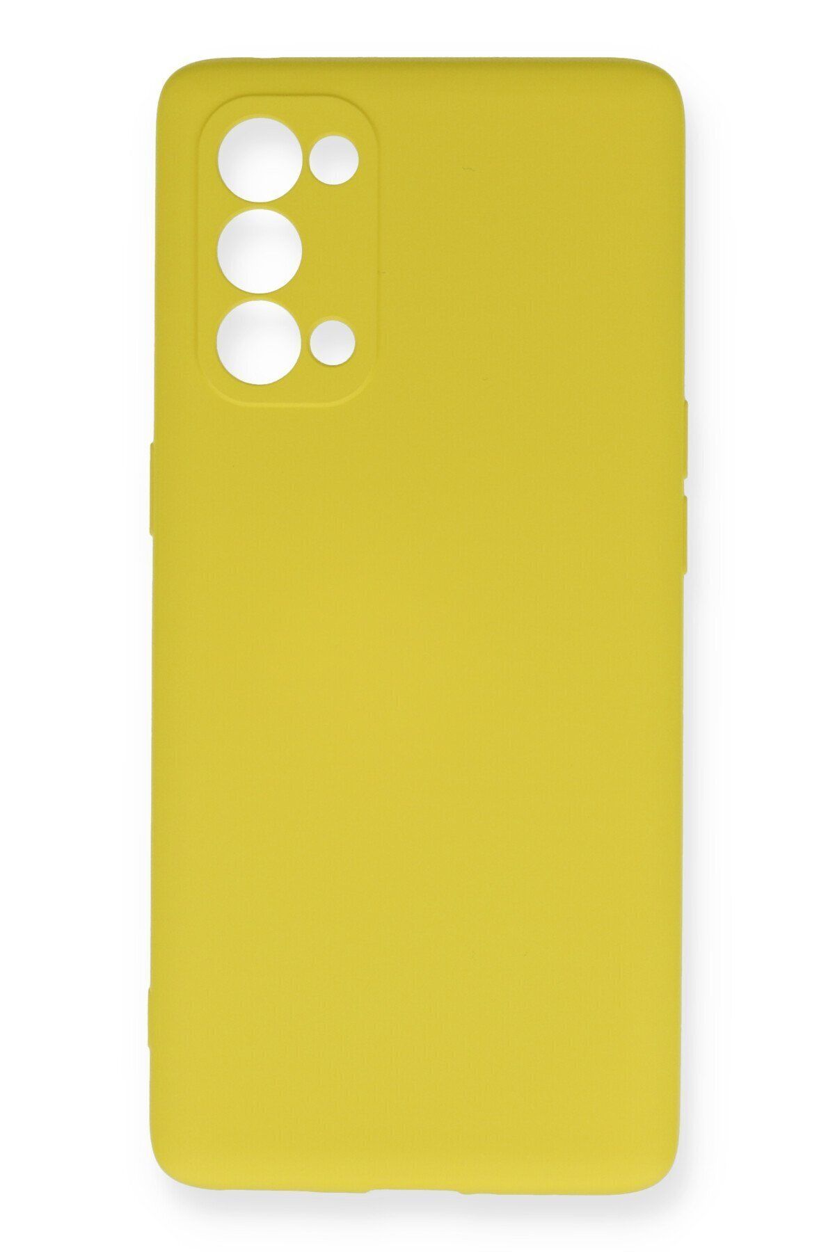 cepmoda Oppo Reno 5 Pro - Cpmd içi kadife Soft-Nano Doku Kapak/Kılıf - SARI