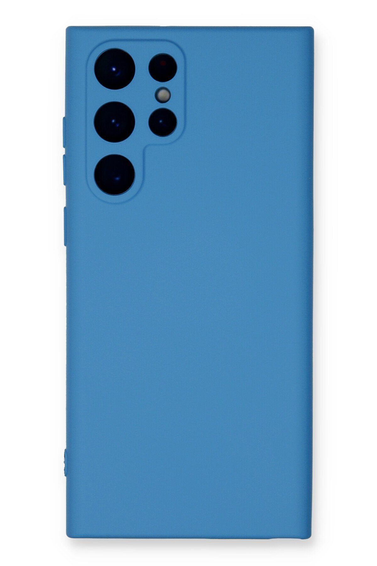 cepmoda Samsung Galaxy S23 Ultra Uyumlu Telefon Kılıfı - Lansman, iÇi Süet/Kadife, Soft - MAVİ