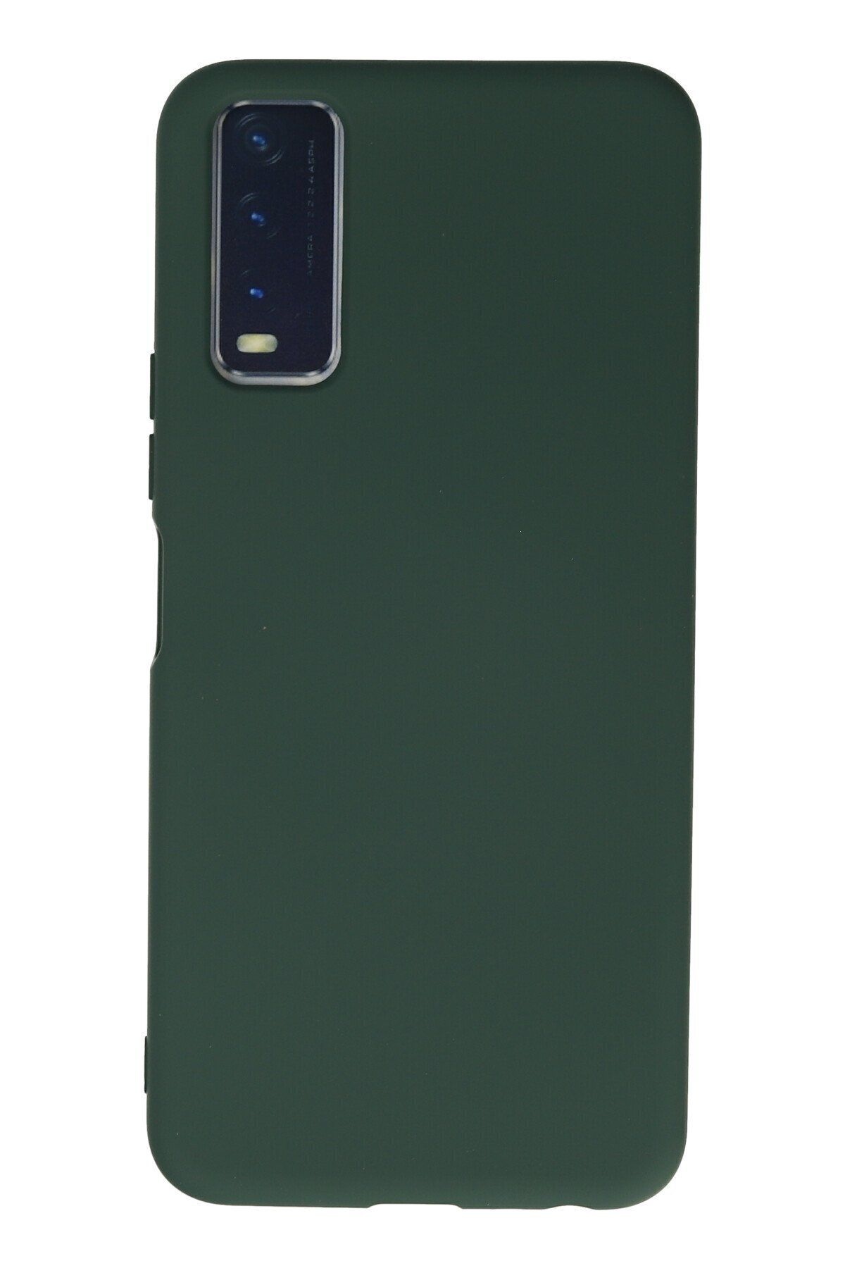 cepmoda Vivo Y20 Telefon Kılıfı - Lansman, iÇi Süet/Kadife, Soft v2 - KOYU YEŞİL