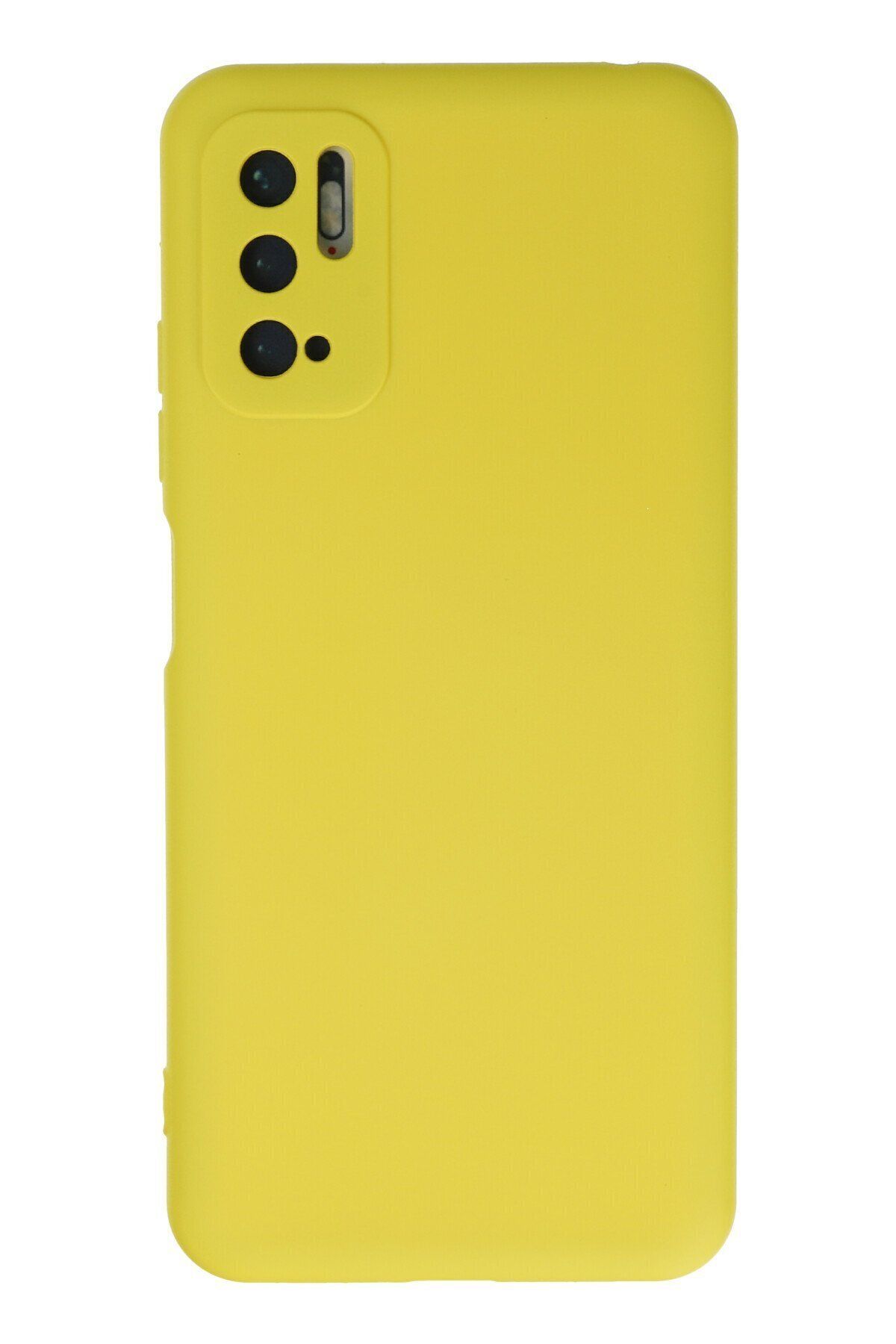cepmoda Xiaomi Poco M3 Pro Telefon Kılıfı - Lansman, iÇi Süet/Kadife, Soft v2 - SARI