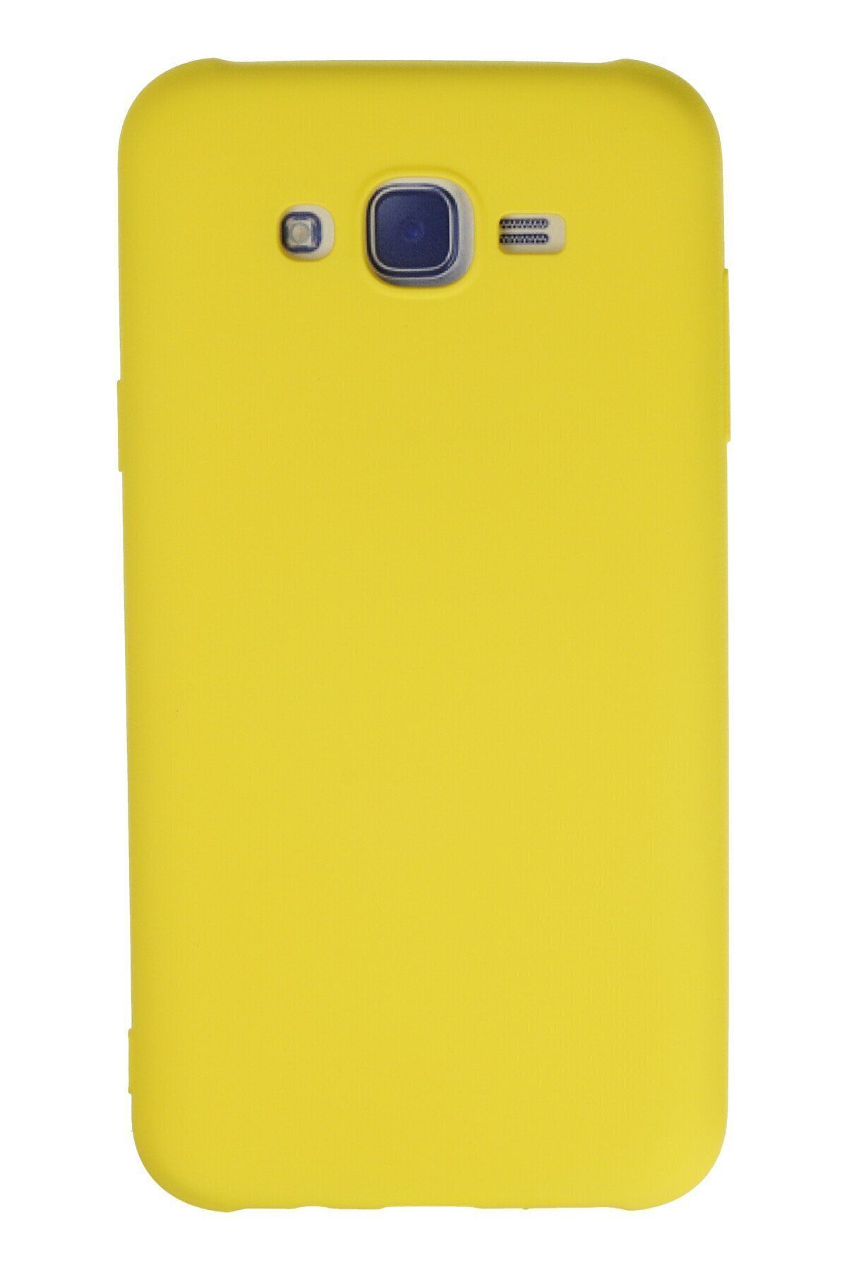 cepmoda Samsung Galaxy J7 Telefon Kılıfı - Lansman, iÇi Süet/Kadife, Soft v2 - SARI
