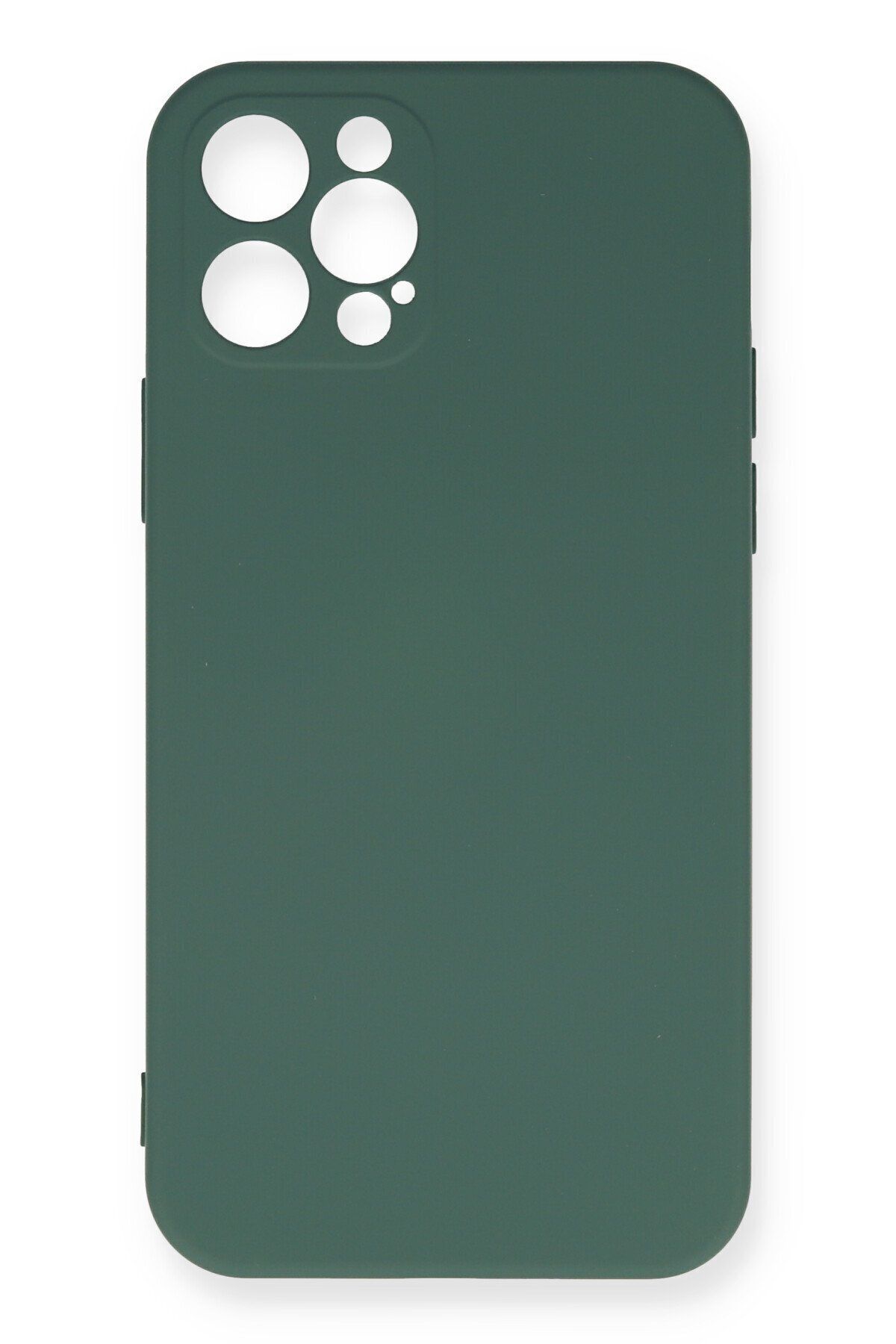 cepmoda iPhone 12 Pro Max Uyumlu Telefon Kılıfı - Lansman, iÇi Süet/Kadife, Soft - KOYU YEŞİL