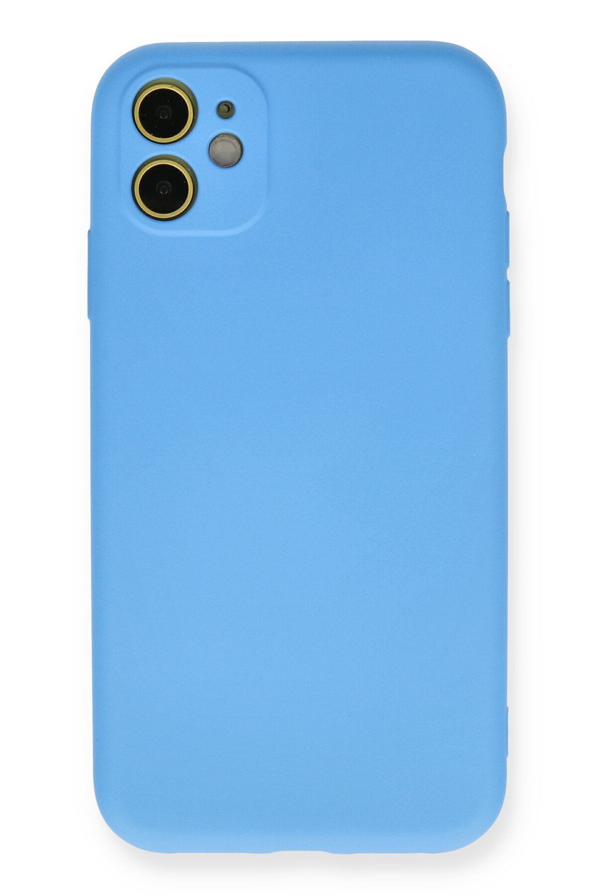 cepmoda iPhone 11 uyumlu  - Cpmd içi kadife Soft-Nano Doku Kapak/Kılıf - MAVİ