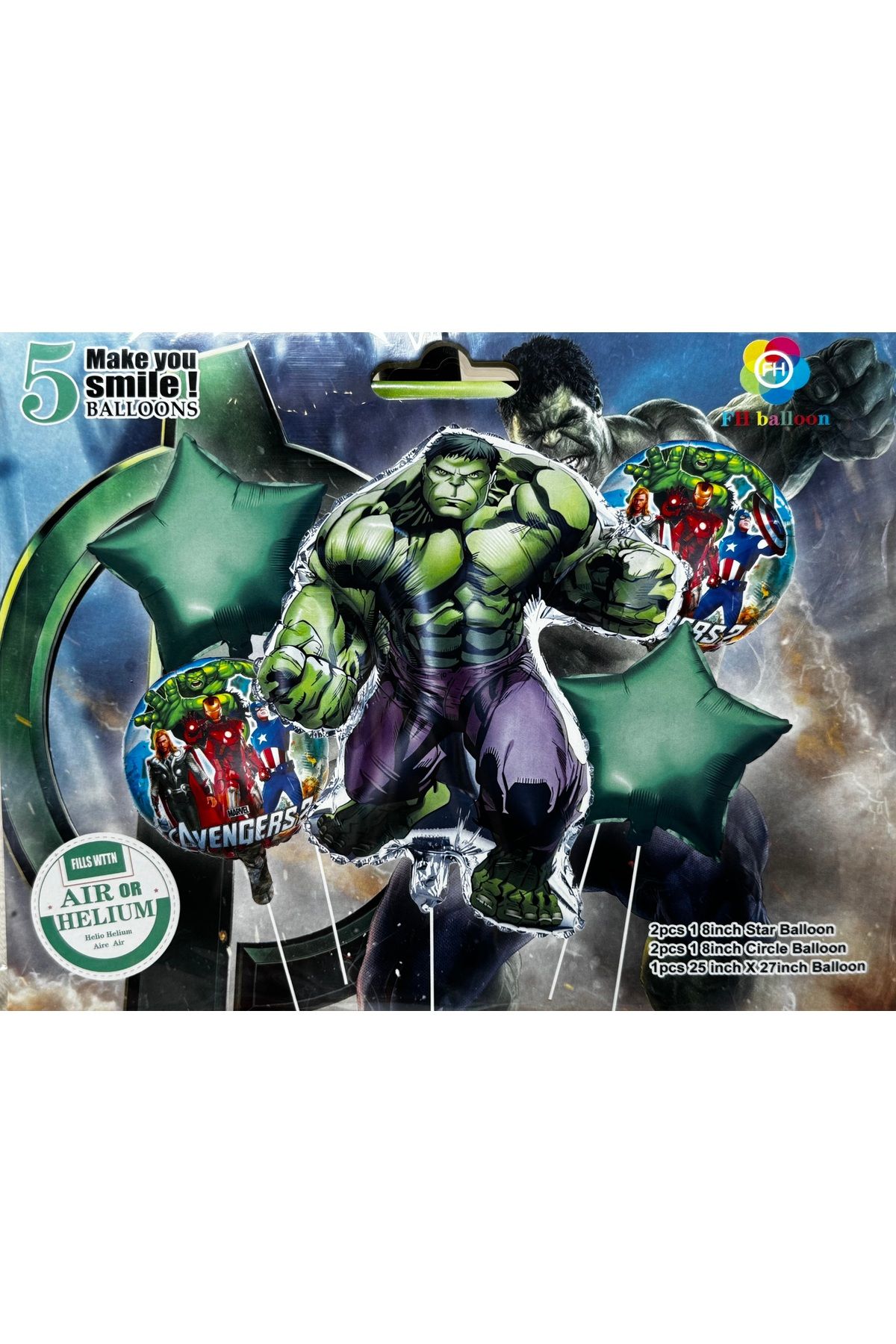 KATRİN HULK 5li Folyo Balon