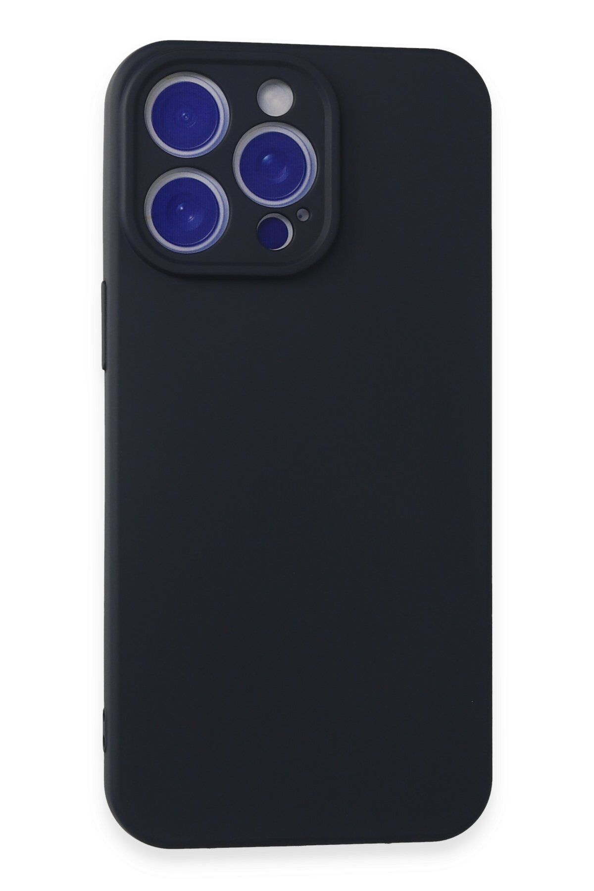 cepmoda iPhone 15 PRO MAX Uyumlu  Cpmd içi kadife Soft-Nano Doku Kapak/Kılıf - LACİVERT