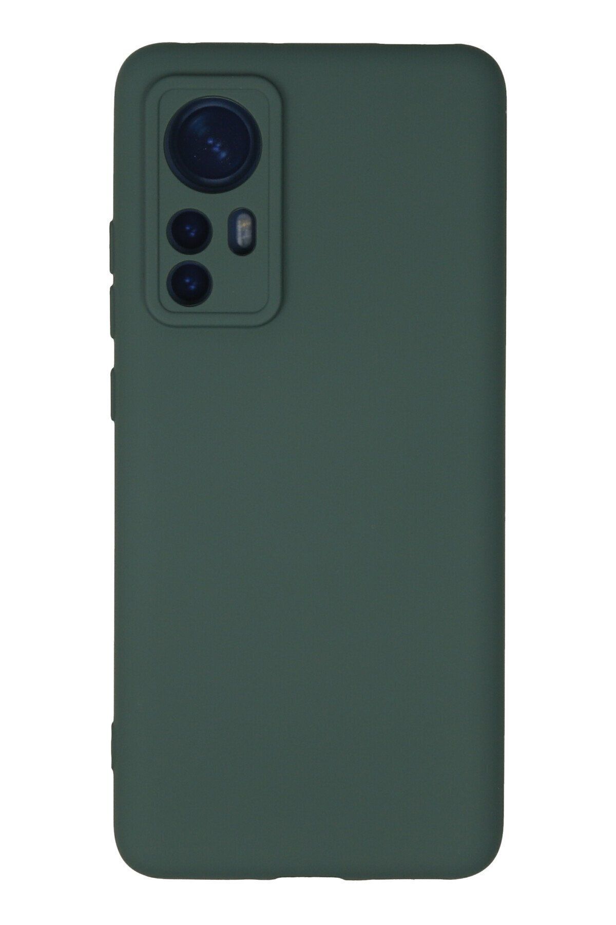 cepmoda Xiaomi Mi 12 Uyumlu - Cpmd içi kadife Soft-Nano Doku Kapak/Kılıf - KOYU YEŞİL