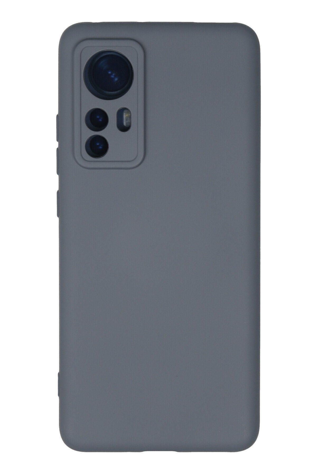 cepmoda Xiaomi Mi 12X - Cpmd içi kadife Soft-Nano Doku Kapak/Kılıf - GRİ