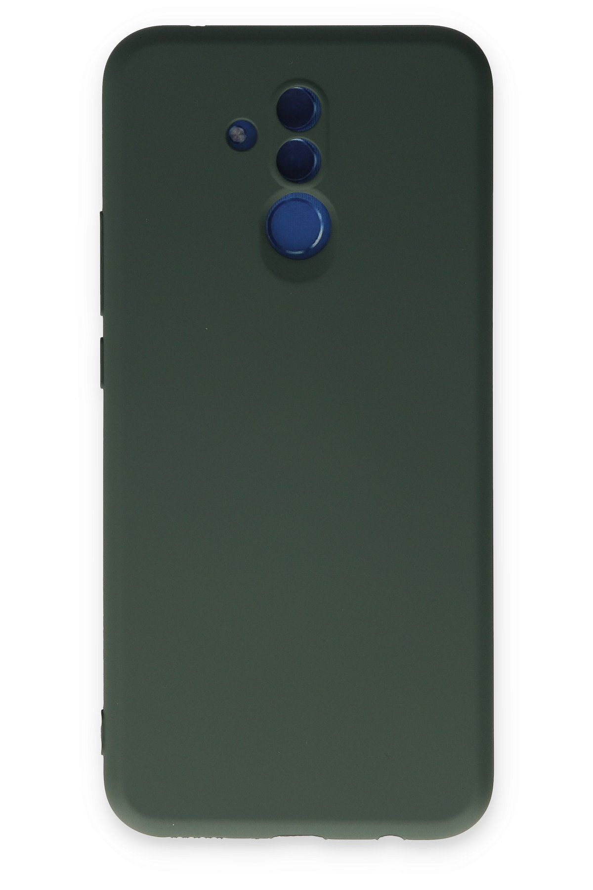 cepmoda Mate 20 Lite Uyumlu - Cpmd içi kadife Soft-Nano Doku Kapak/Kılıf - KOYU YEŞİL