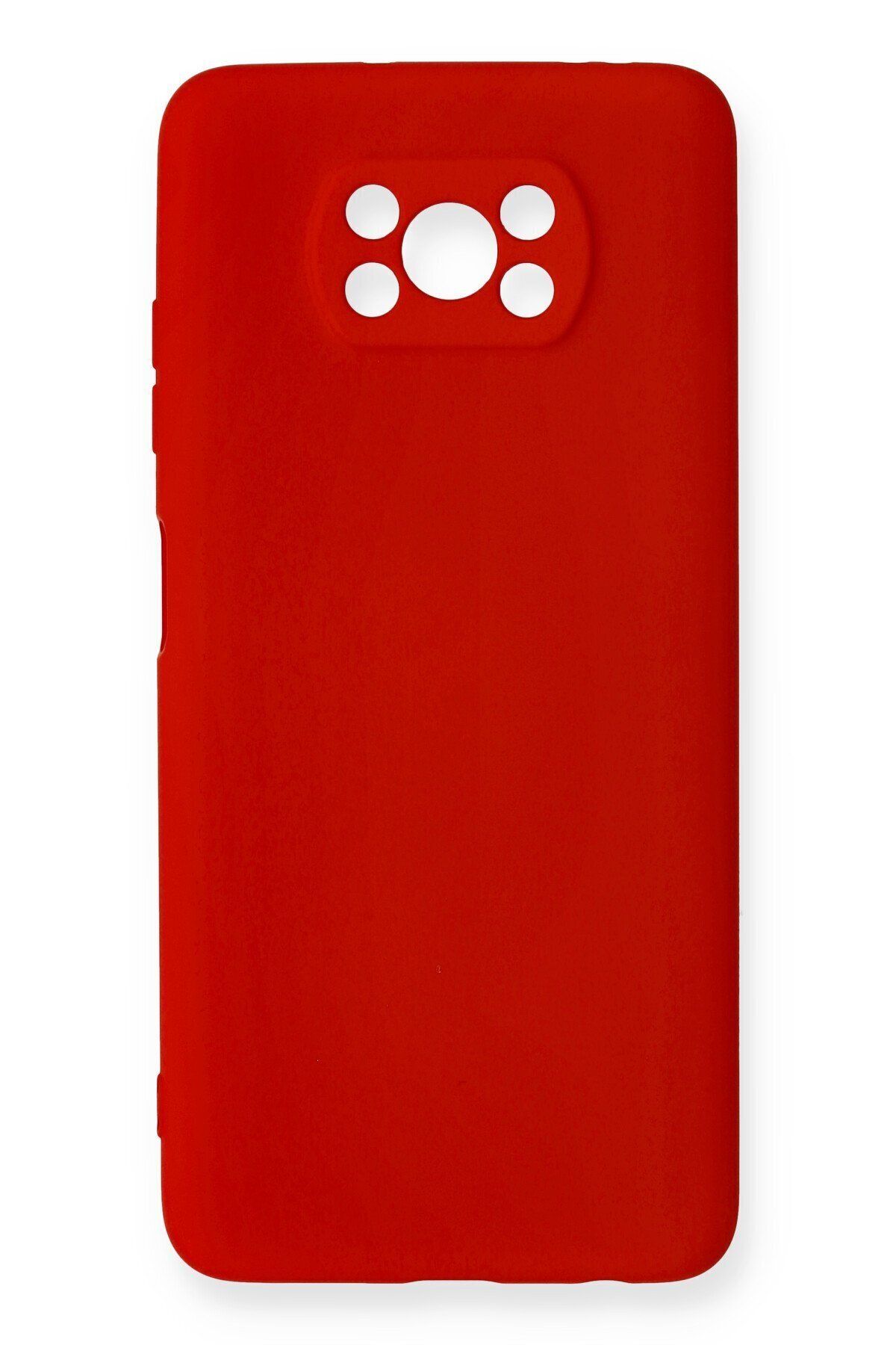 cepmoda Xiaomi Pocophone X3 NFC Telefon Kılıfı - Lansman, iÇi Süet/Kadife, Soft v2 - KIRMIZI