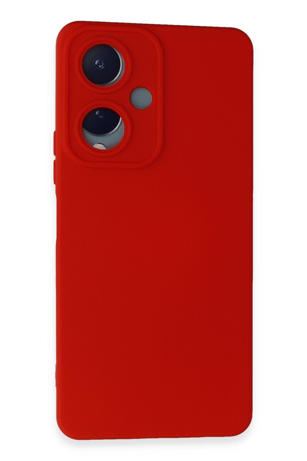 cepmoda Vivo Y17s - Cpmd içi kadife Soft-Nano Doku Kapak/Kılıf  uyumlu - KIRMIZI