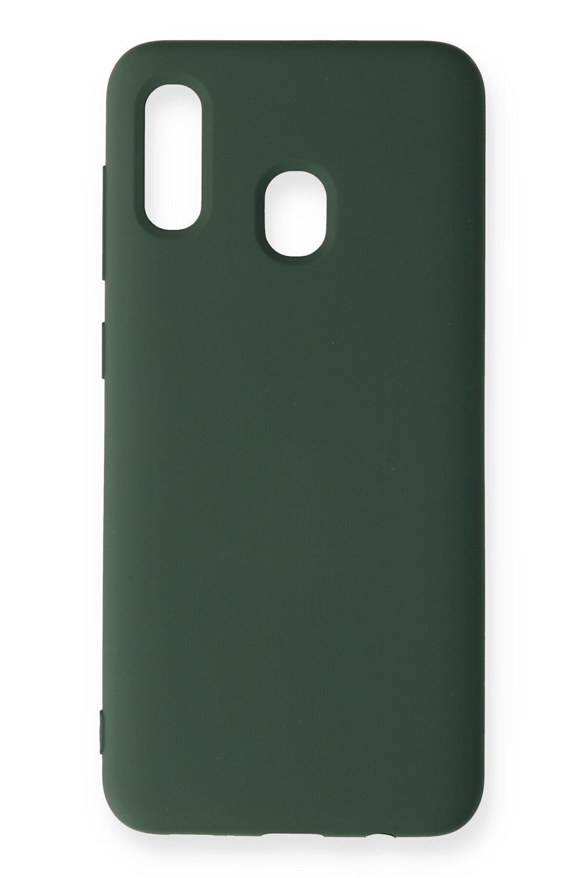 cepmoda Samsung Galaxy A30 Uyumlu Telefon Kılıfı - Lansman, iÇi Süet/Kadife, Soft - KOYU YEŞİL