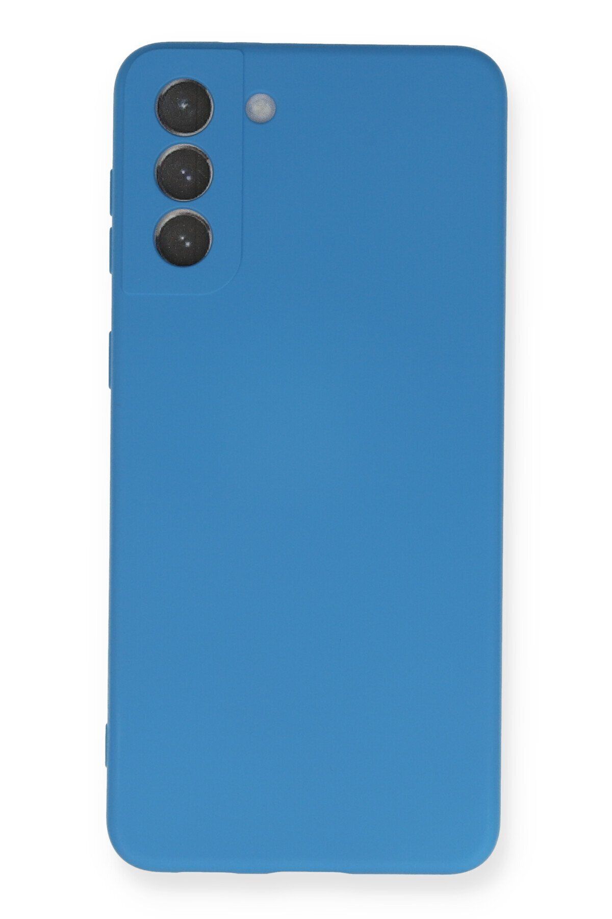cepmoda Galaxy S21 Plus Uyumlu  - Cpmd içi kadife Soft-Nano Doku Kapak/Kılıf - MAVİ